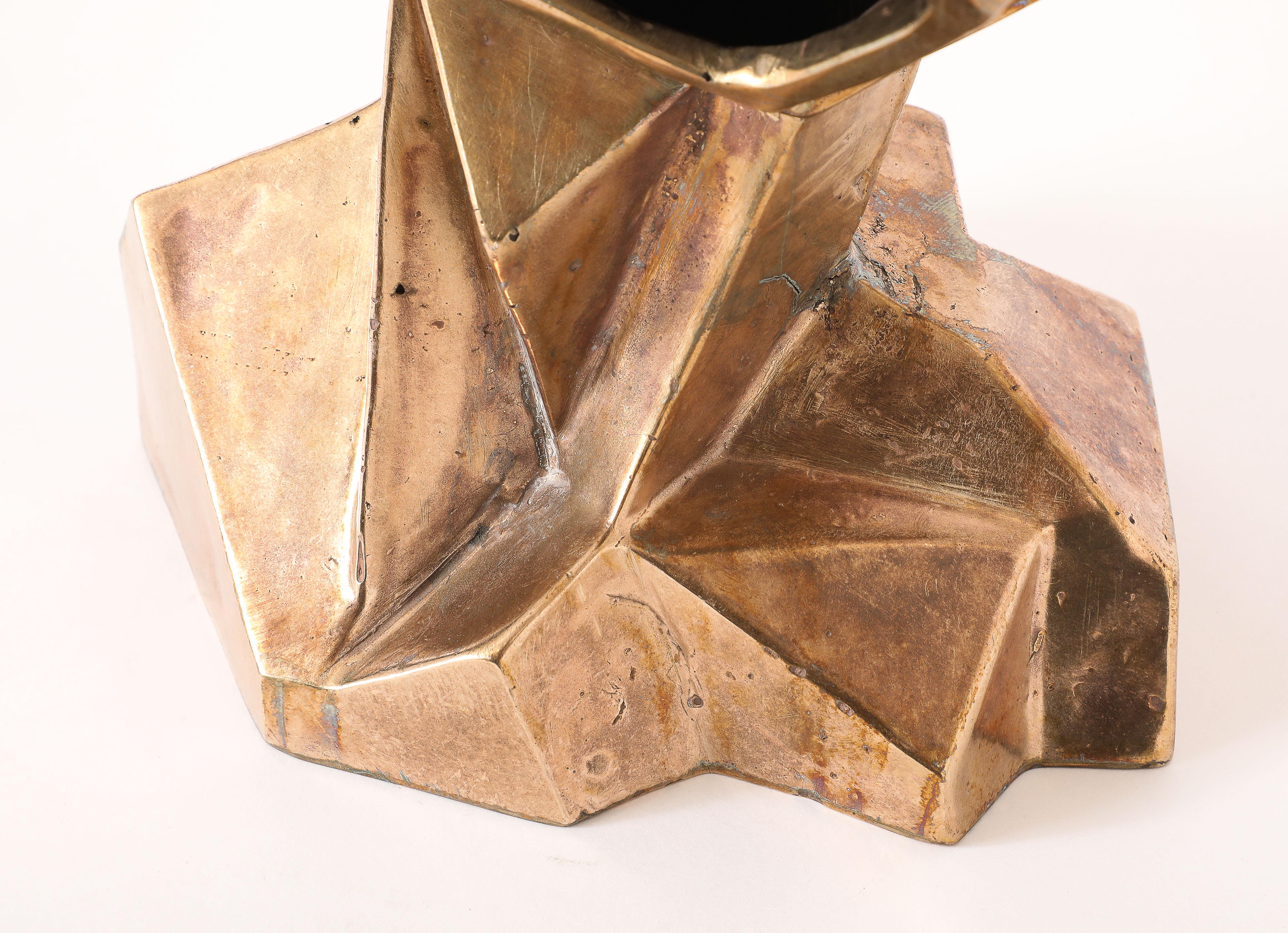 Lámpara de bronce facetado a medida, EE.UU. 2025 en venta 2