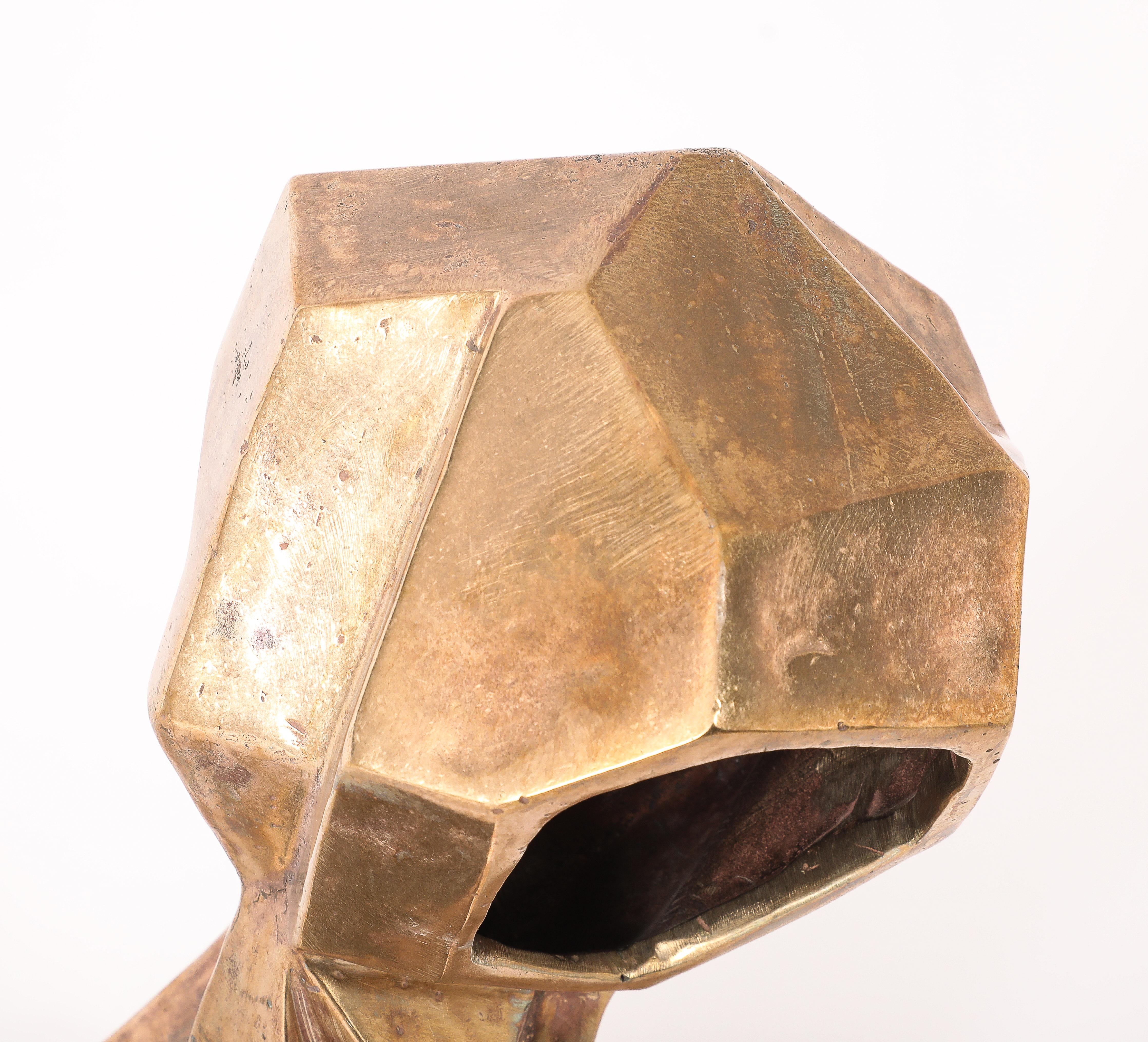 Lámpara de bronce facetado a medida, EE.UU. 2025 en venta 3