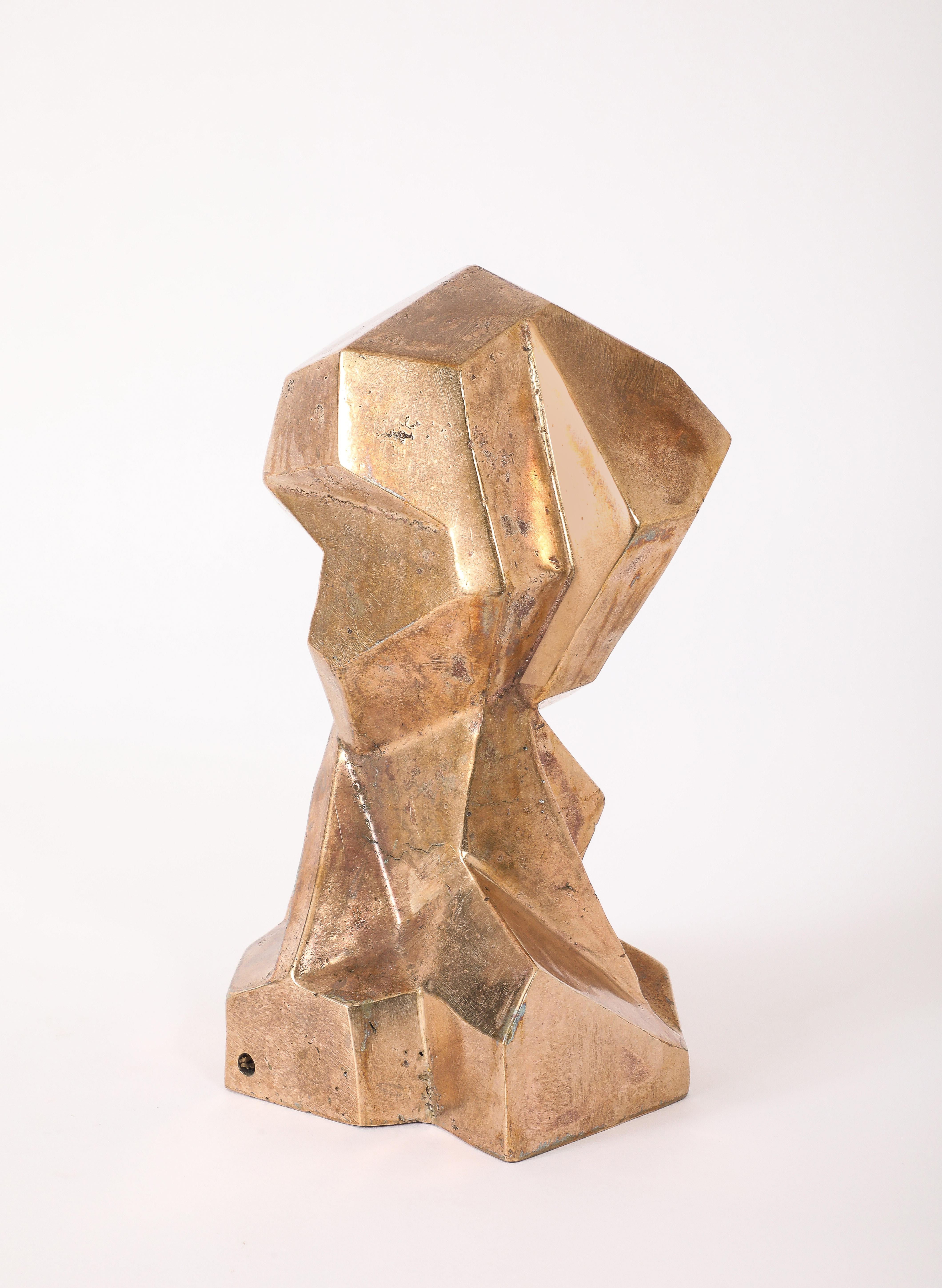 Lámpara de bronce facetado a medida, EE.UU. 2025 en venta 4