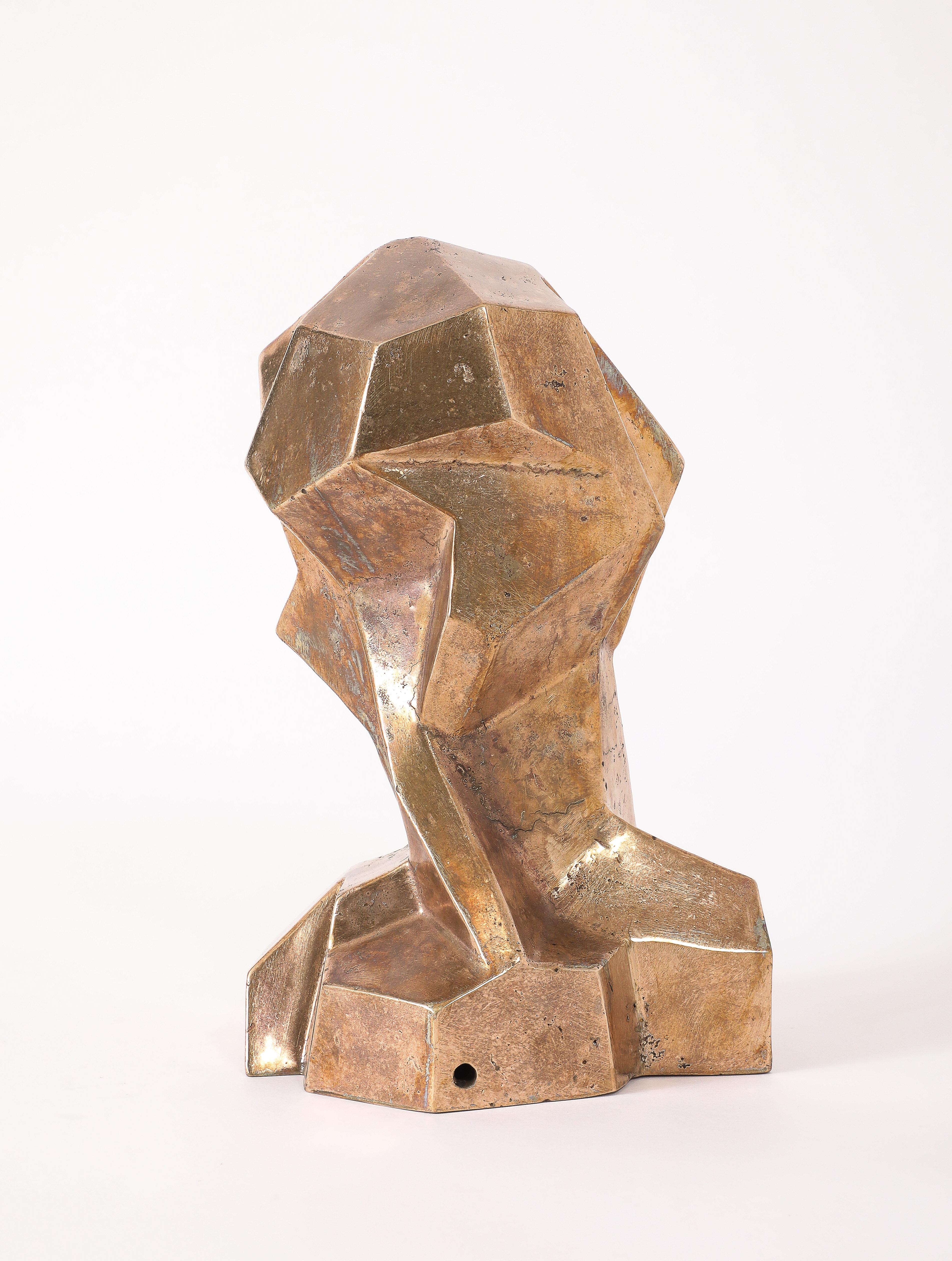 Lámpara de bronce facetado a medida, EE.UU. 2025 en Nuevo estado para la venta en New York, NY