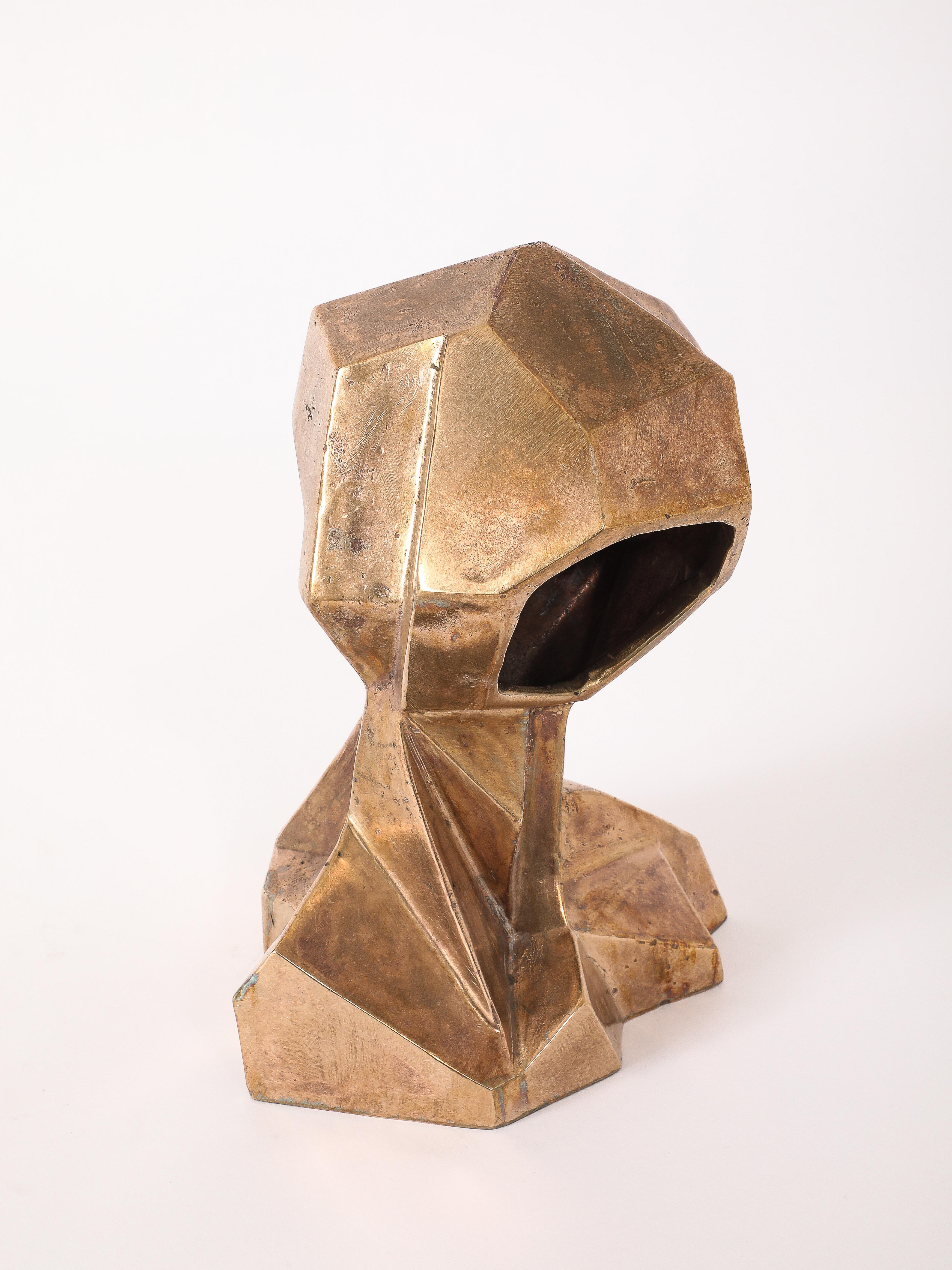 Lámpara de bronce facetado a medida, EE.UU. 2025 Bronce en venta