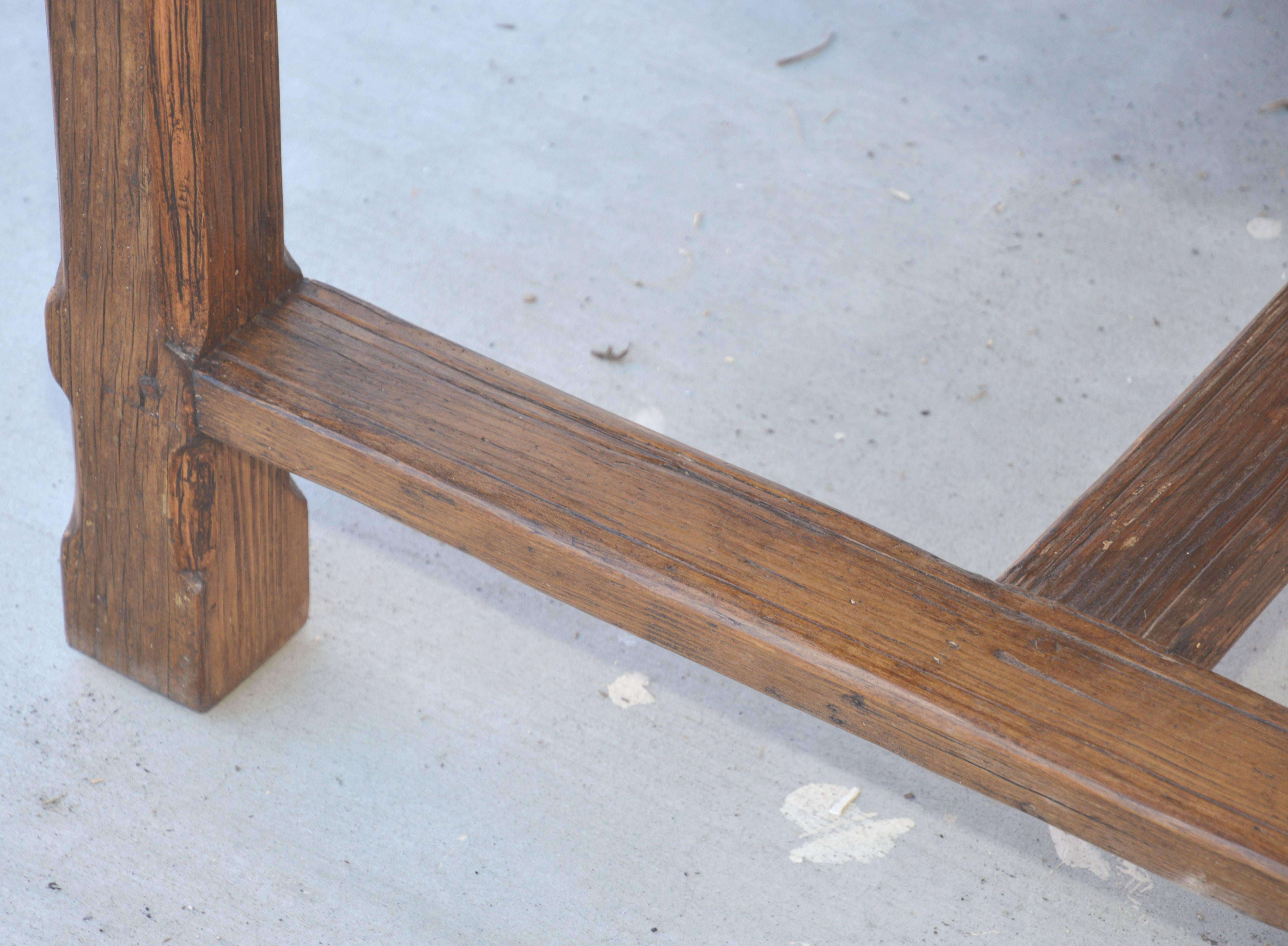 Hand-Crafted Custom Farm Table in Reclaimed Heartwood, Built to Order by Petersen Antiques For Sale