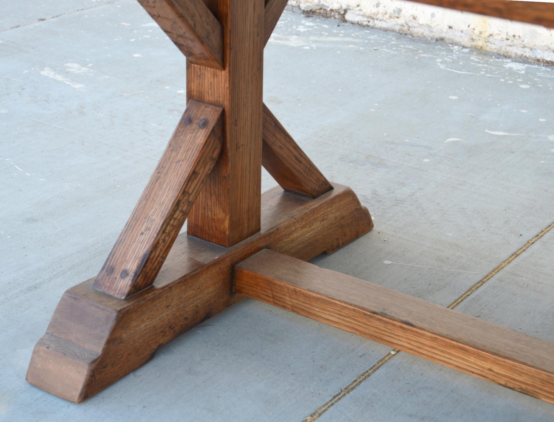 American Elsa Farm Table in Vintage White Oak (Custom) For Sale