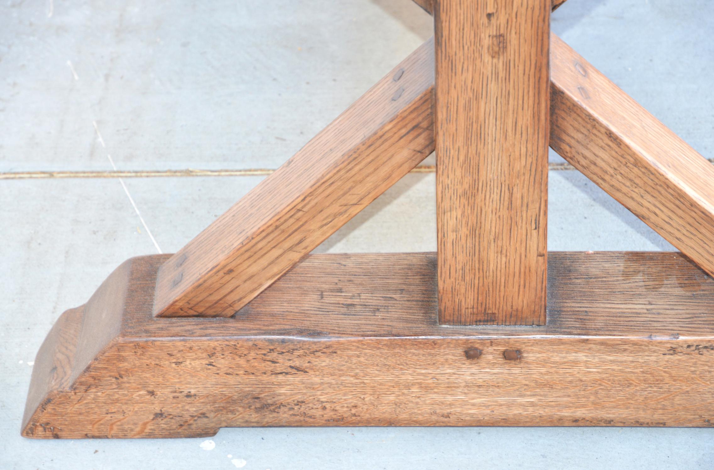 Hand-Crafted Elsa Farm Table in Vintage White Oak (Custom) For Sale