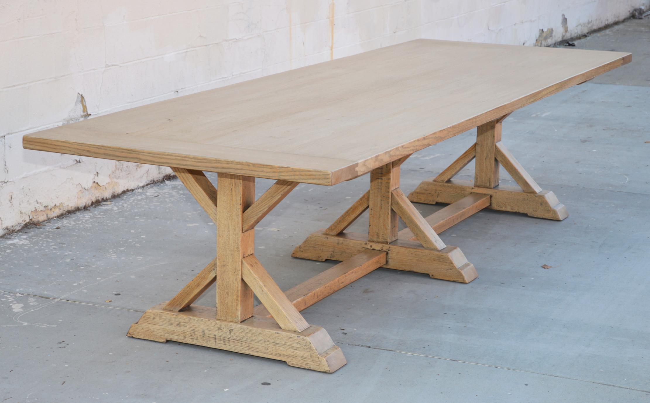 This oak farm table is seen here in 132