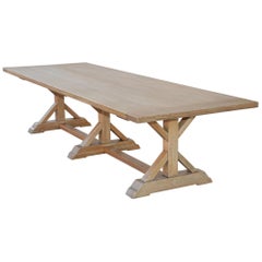 Elsa Farm Table in White Oak, Built to Order by Petersen Antiques