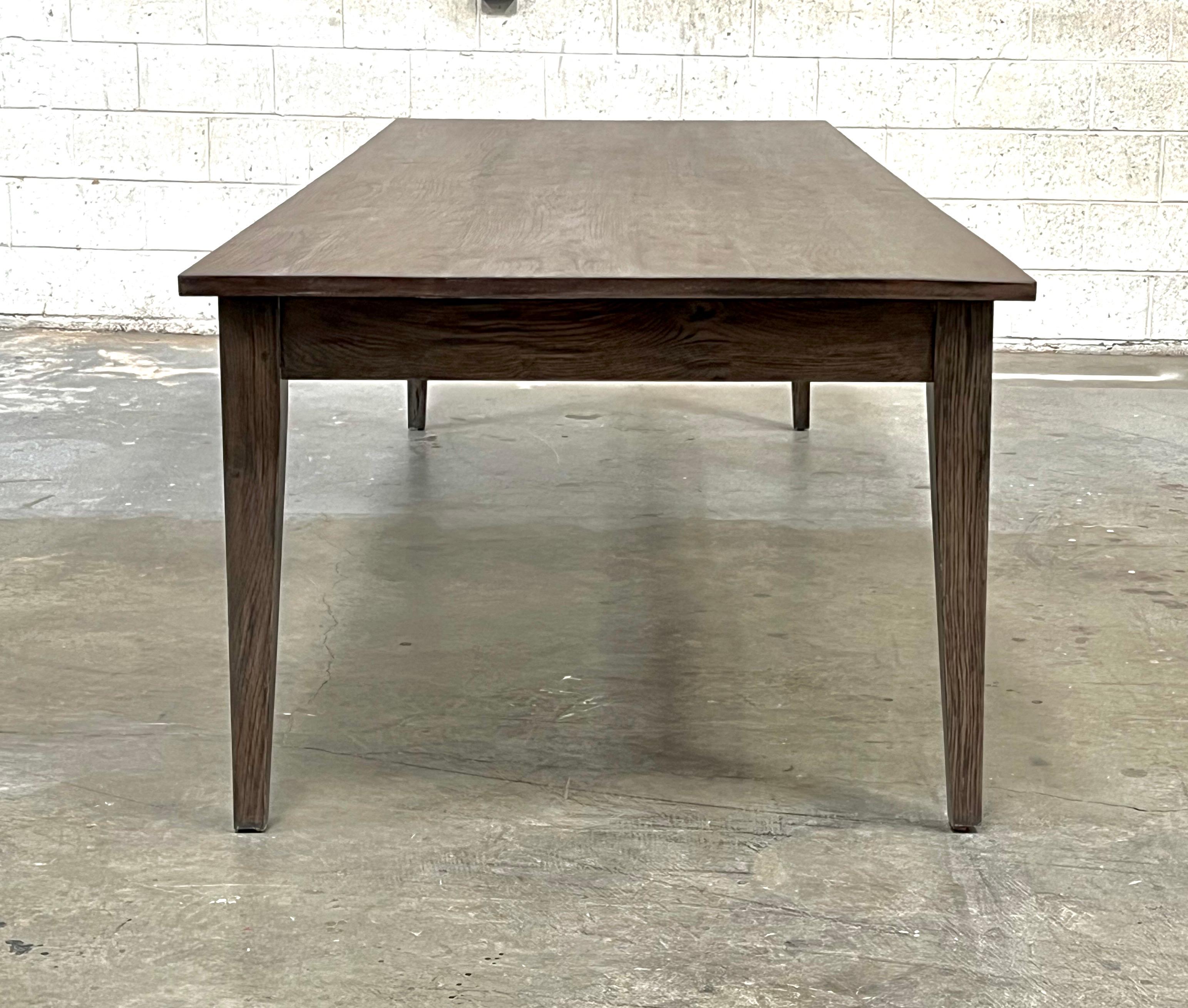 Inga Harvest Table made from Ebonized Oak (Custom) In New Condition For Sale In Los Angeles, CA