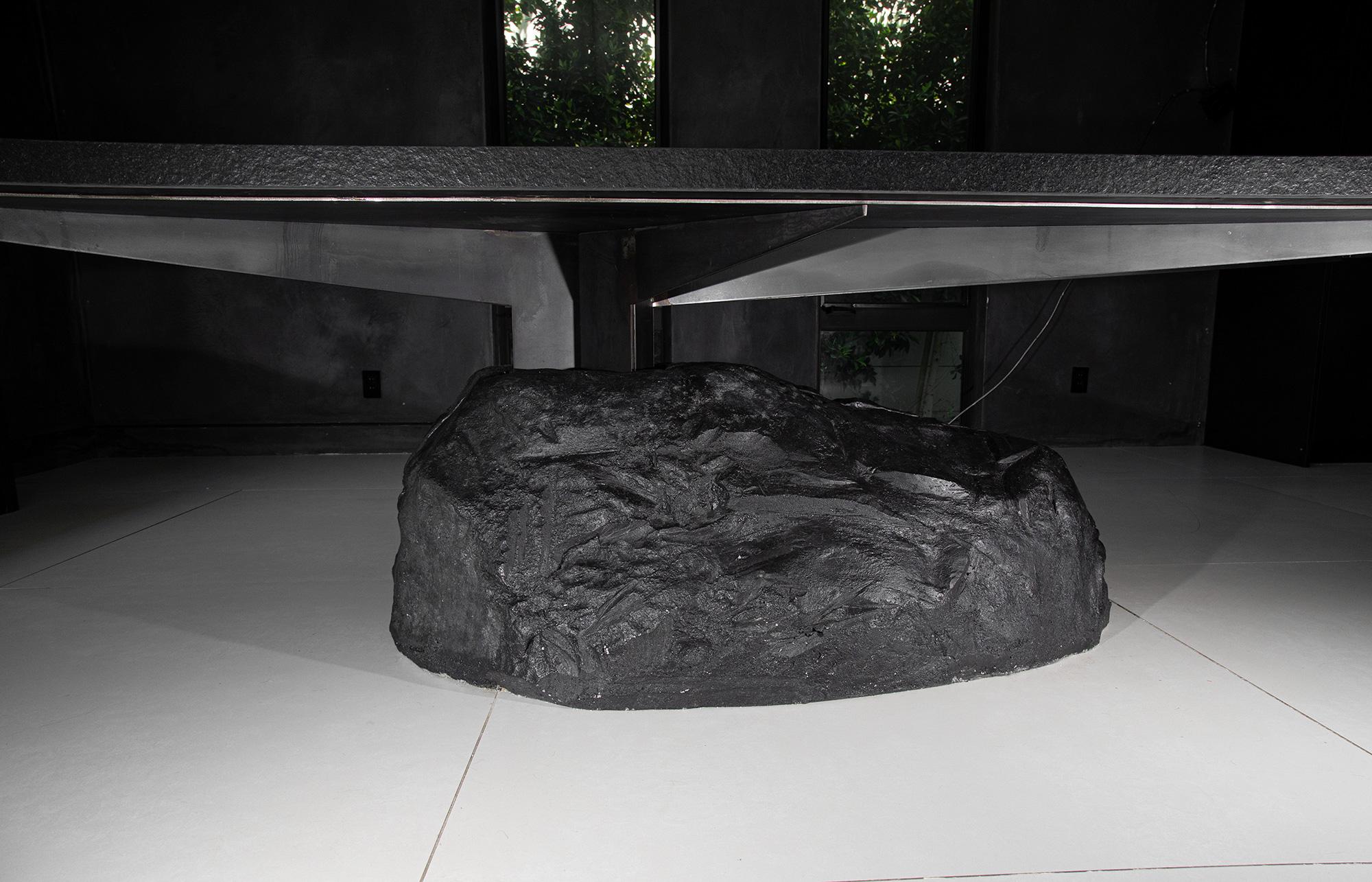 North American Organic Design Rock Boulder Shape Dining Table  For Sale