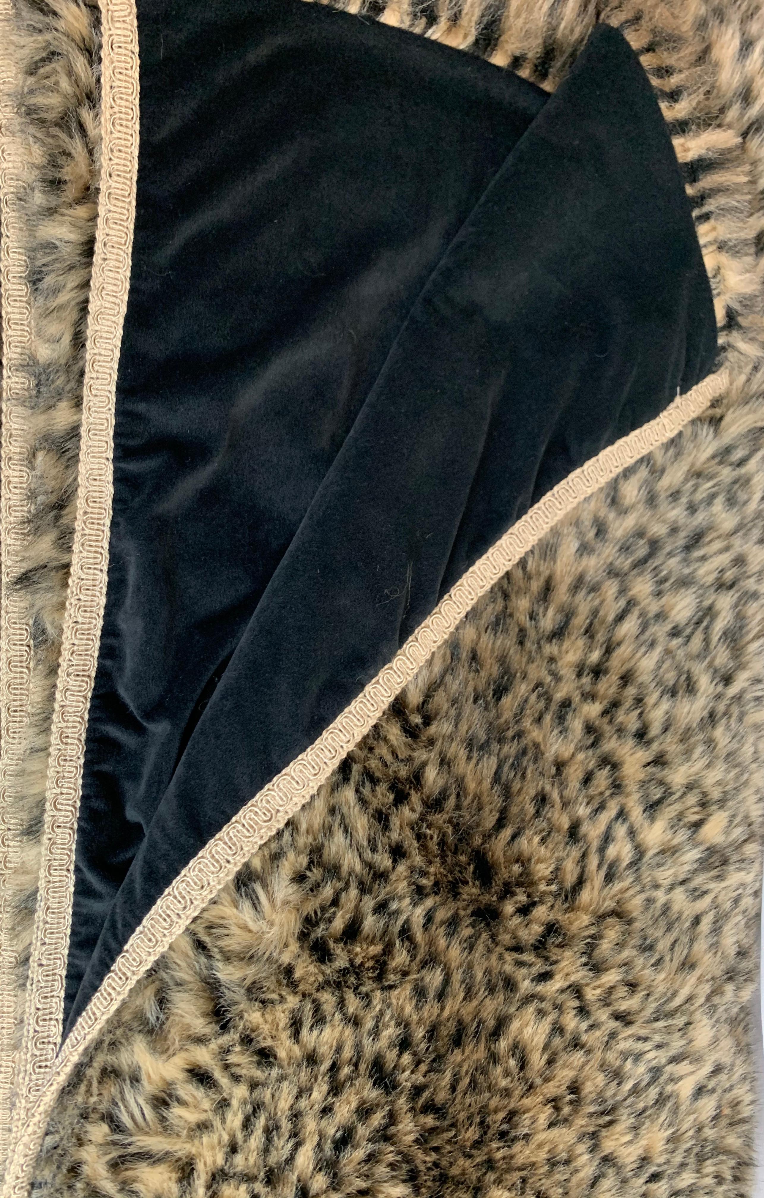 Hand-Crafted Custom Faux Leopard Throw