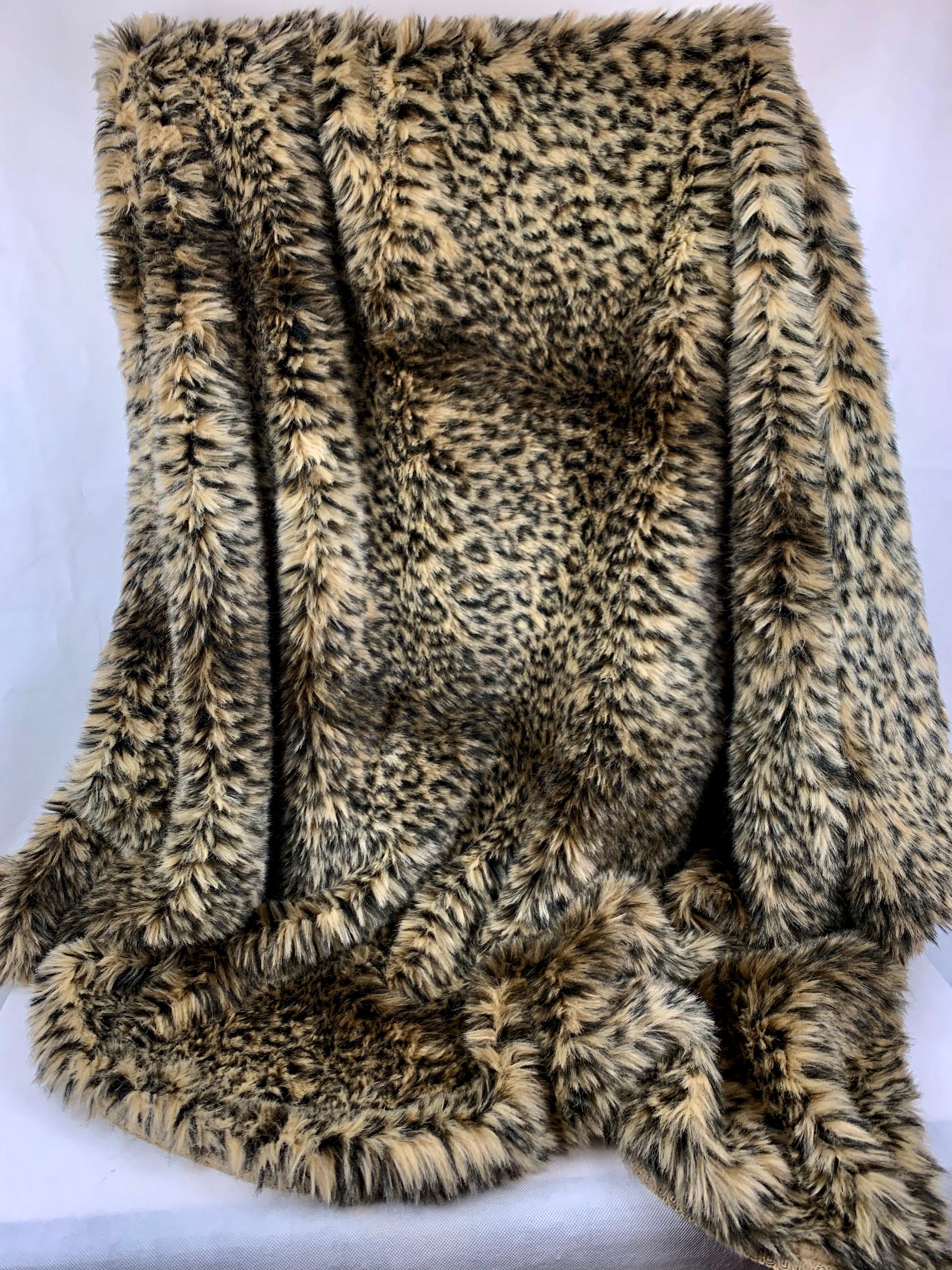 Textile Custom Faux Leopard Throw