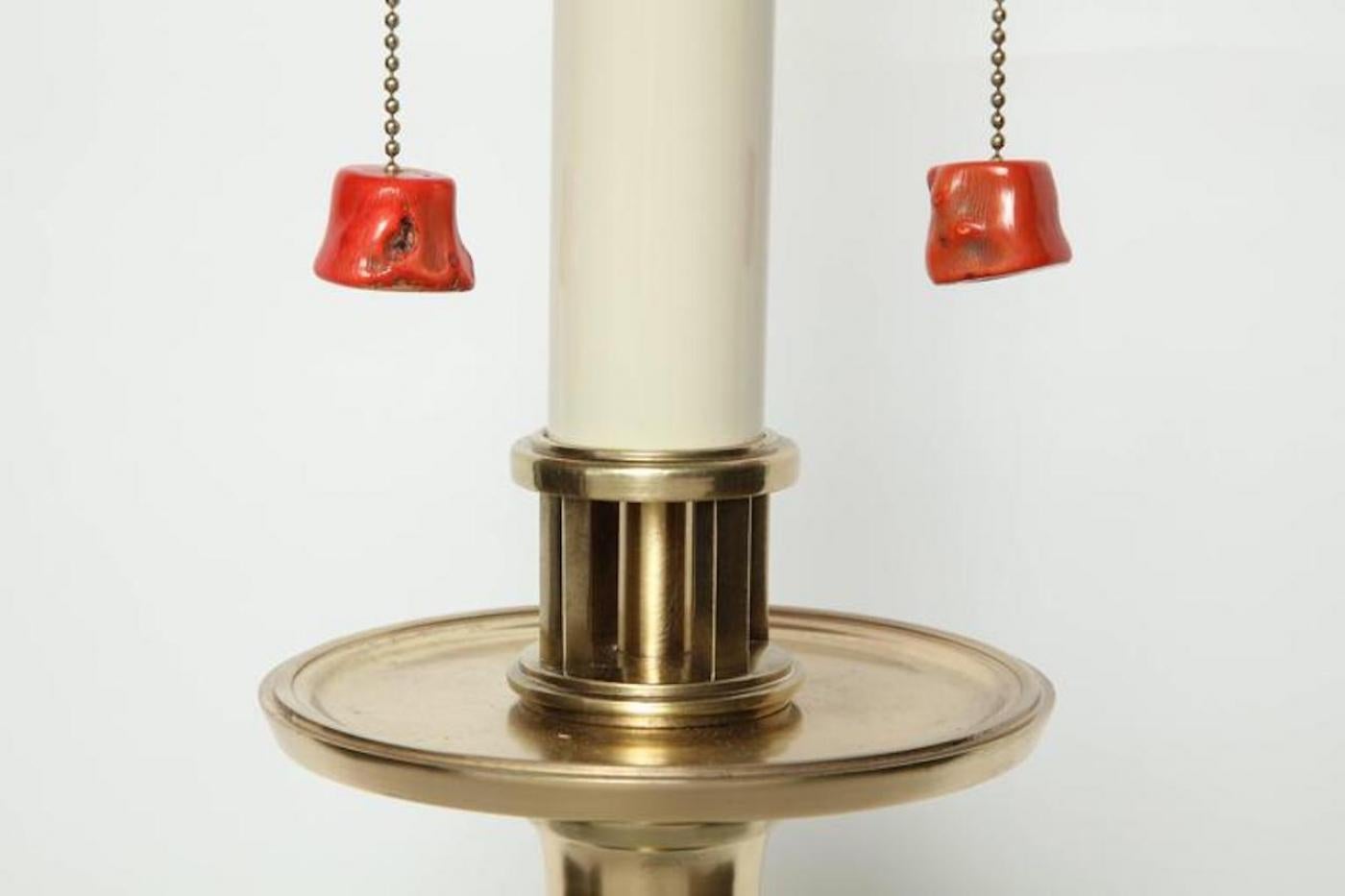 20th Century Custom Finished, Stylized Bamboo Satin Brass Lamps For Sale