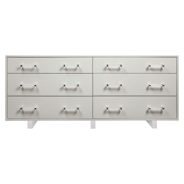 Floating Lacquered Dresser on Acrylic Legs For Sale at 1stDibs | floating  dresser drawers, black floating dresser, acrylic dresser