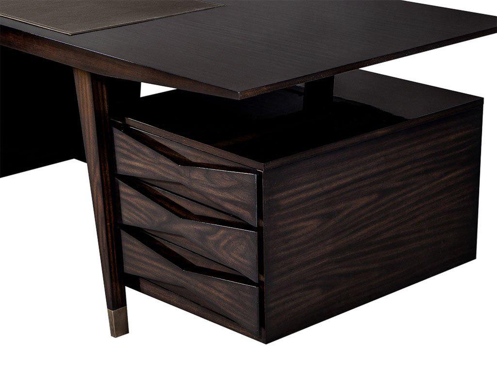 mid century modern desk black