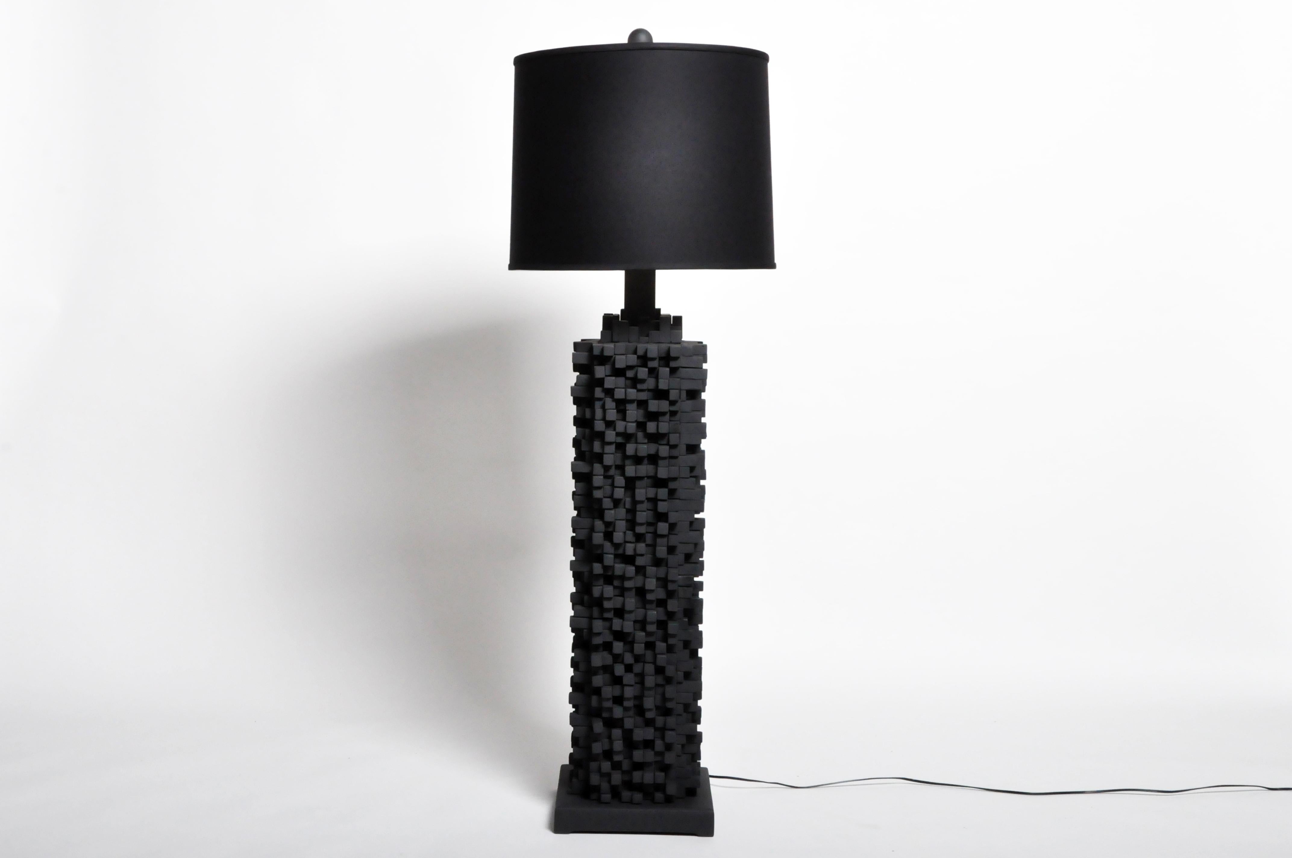 Custom Floor Lamp Made from Reclaimed Teak Wood 5