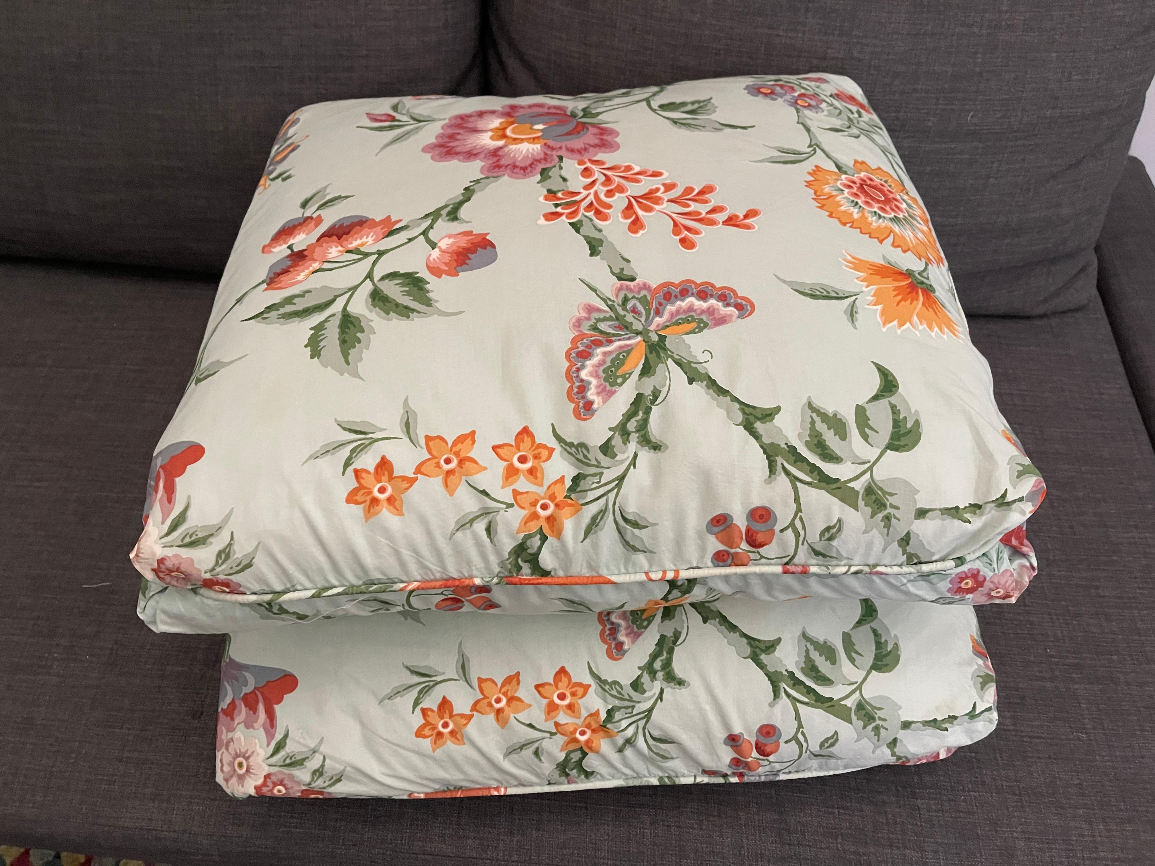 Custom Floral King Headboard  + 2 Pillows - Splendid For Sale 3