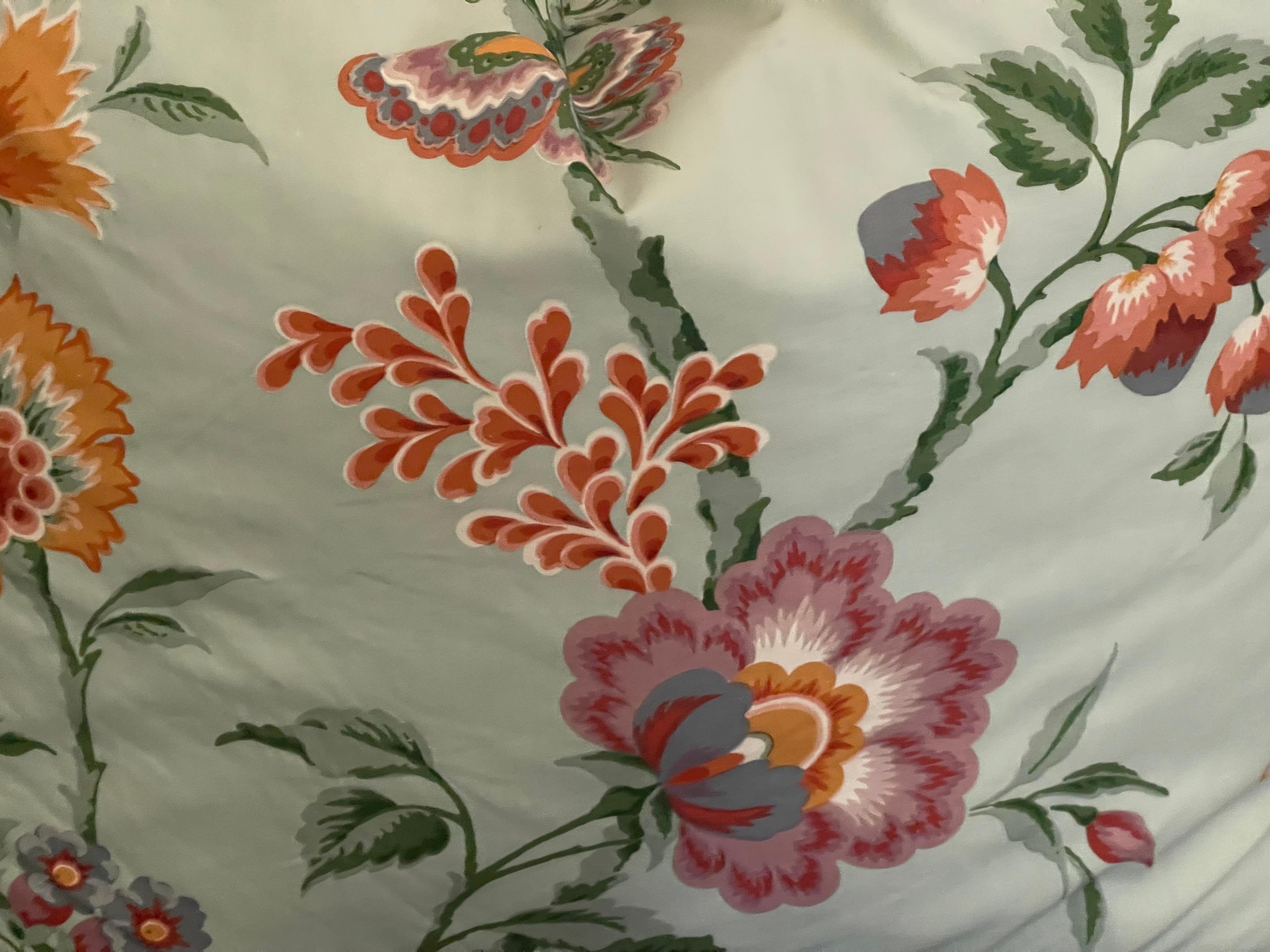 Custom Floral King Headboard  + 2 Pillows - Splendid For Sale 5