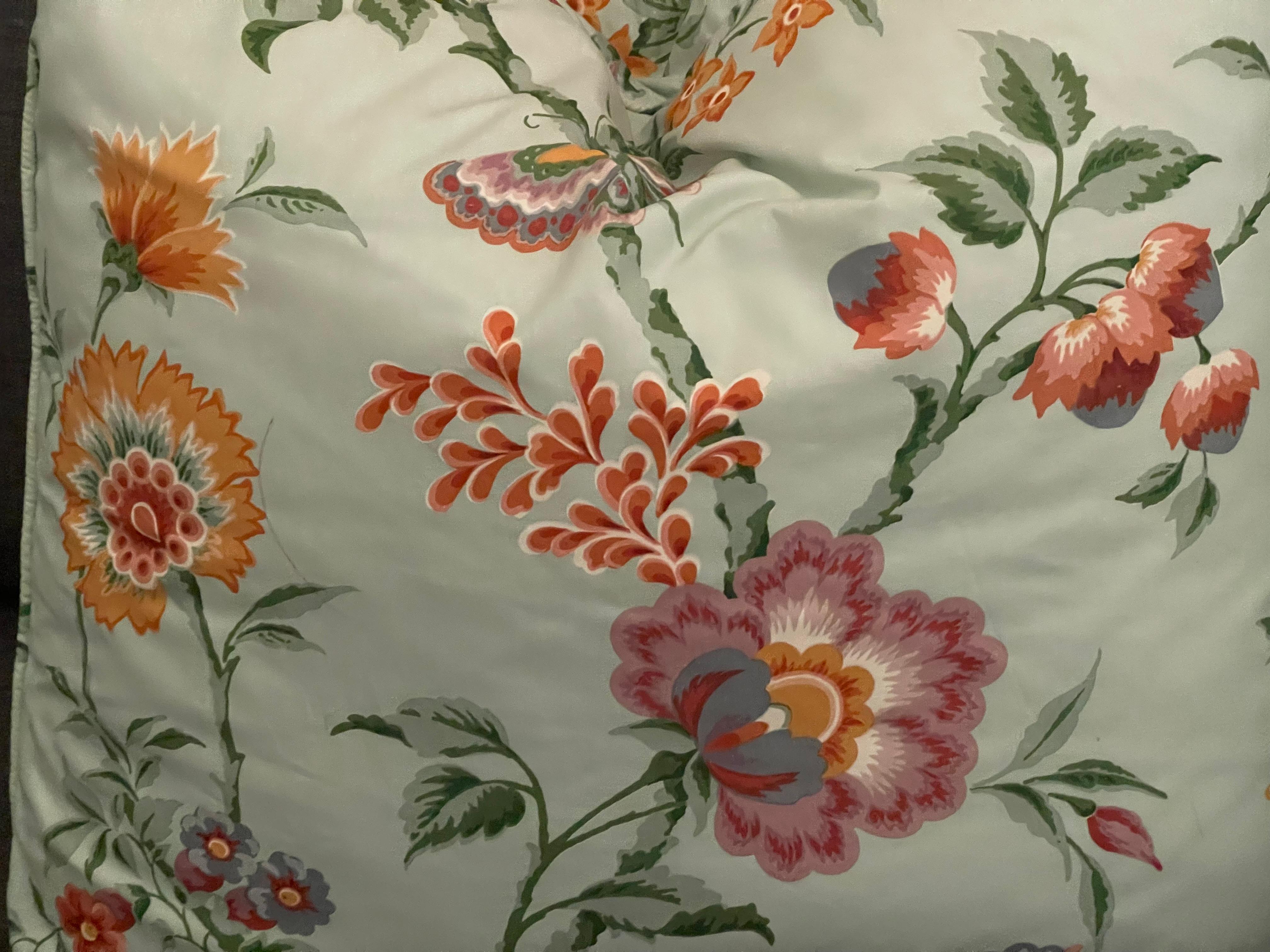 Custom Floral King Headboard  + 2 Pillows - Splendid For Sale 6