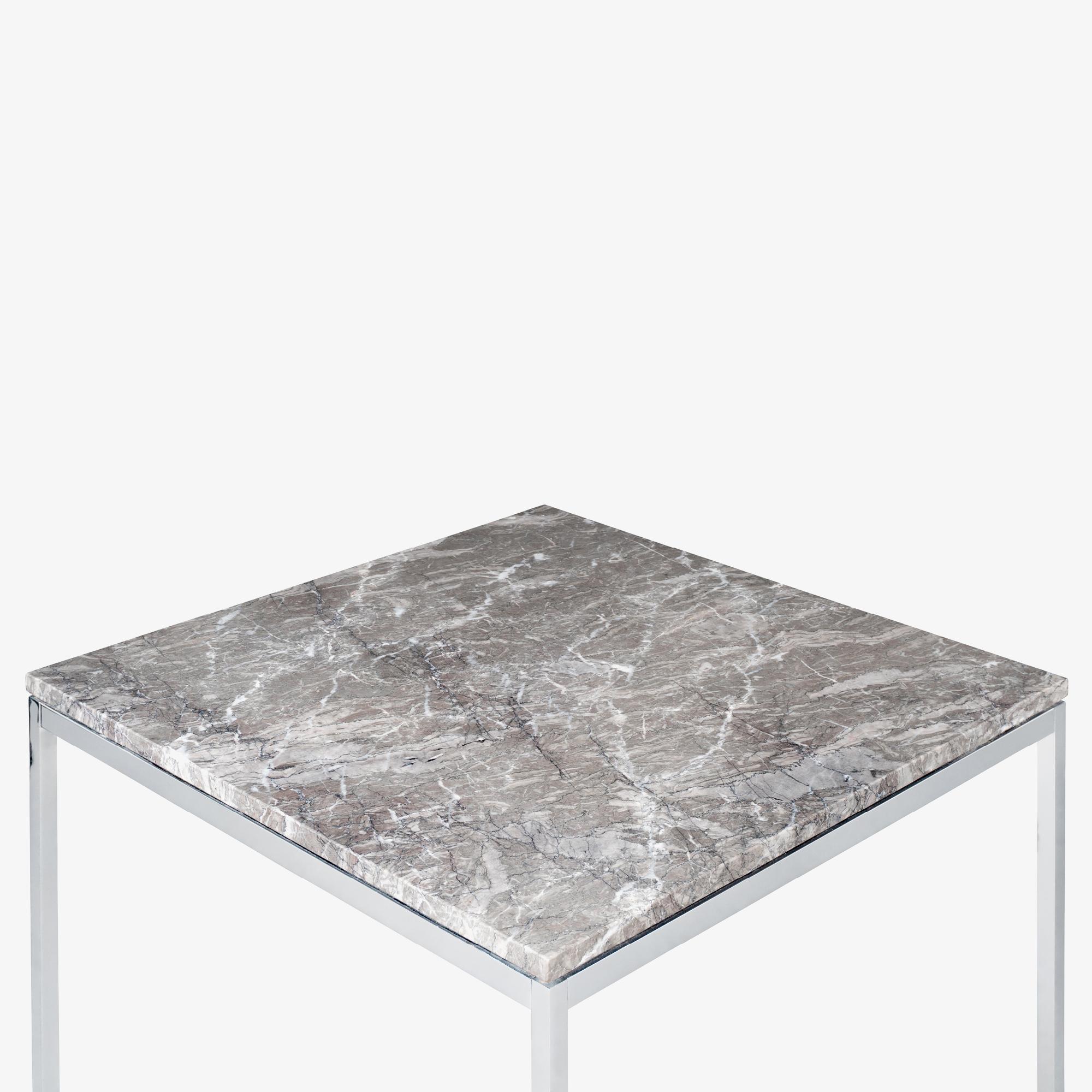 Late 20th Century Custom Florence Knoll Task Side Table in Gray Marble For Sale