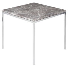 Custom Florence Knoll Task Side Table in Gray Marble