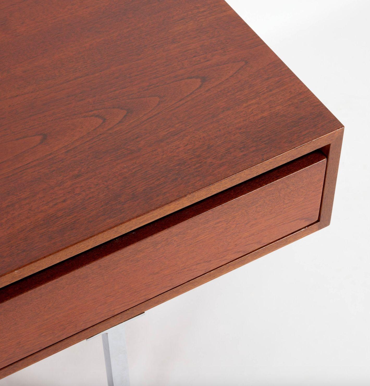 Oiled Custom Florence Knoll Teakwood Nightstands model 575, for Knoll For Sale