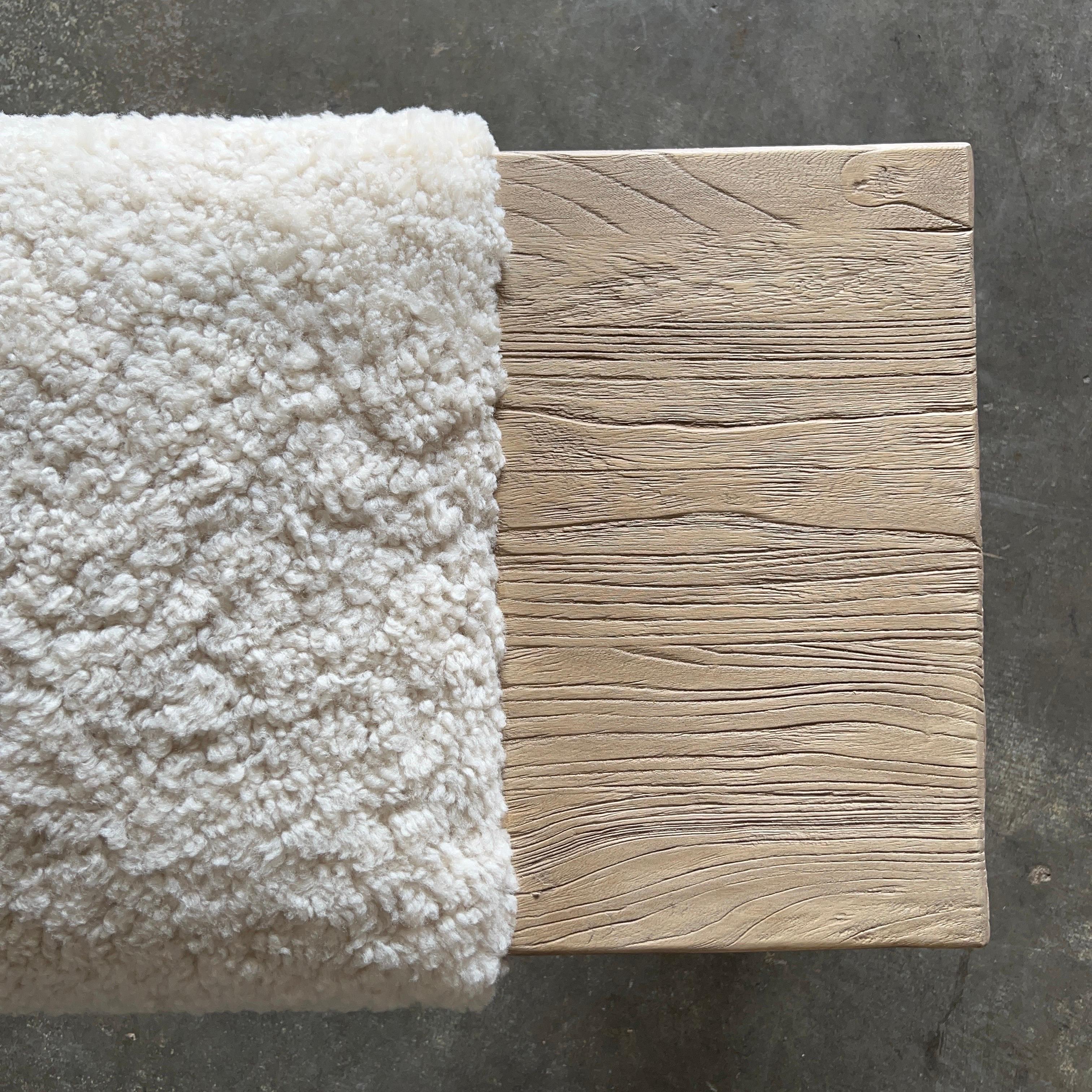 Contemporary CUSTOM FOR BARBARA Casi Sheep Bench 120