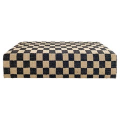 Custom Forsyth Checkerboard Ottoman, for Tara Cain Design, 74 W x 28 D x 19 H in