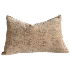 Custom French Linen Blend Chenille Stone Washed Jacquard Pillow with Down Insert