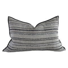 Custom French Woven Linen Embroidered Pillows