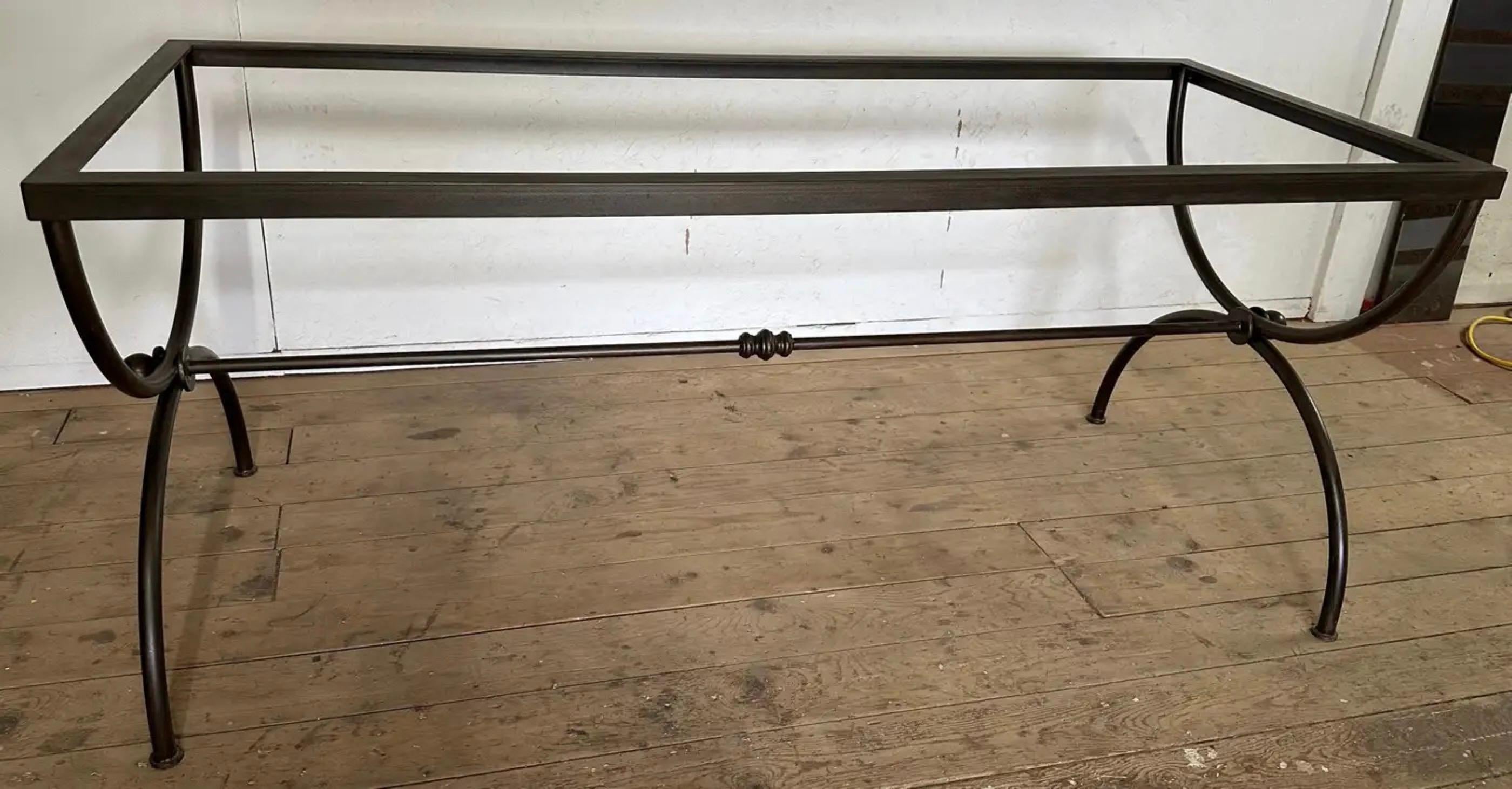 Neoclassical Custom Garden Metal Dining Table Base Made by BH&A For Sale