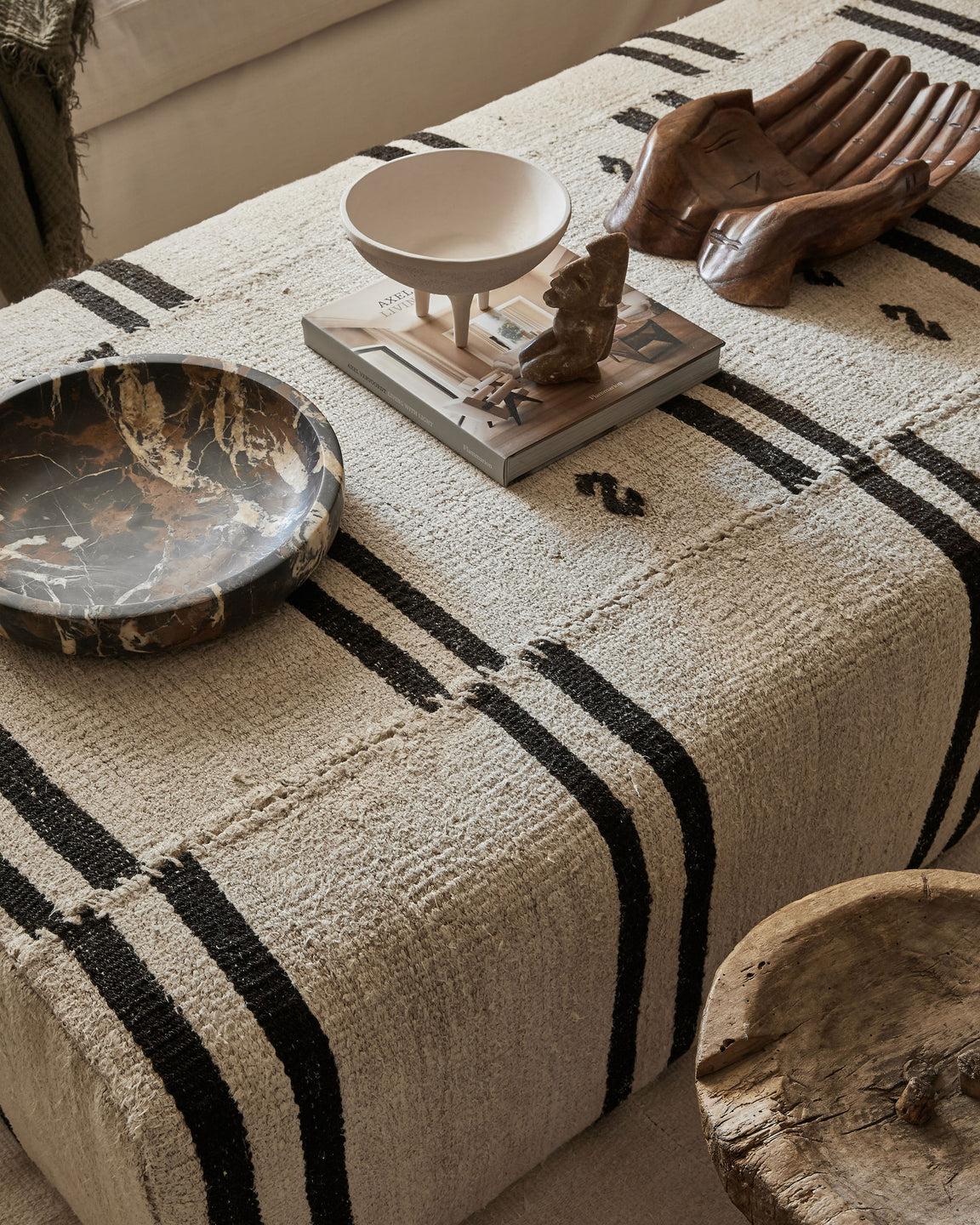 Custom Gemini Kilim Ottoman In New Condition For Sale In Toronto, CA