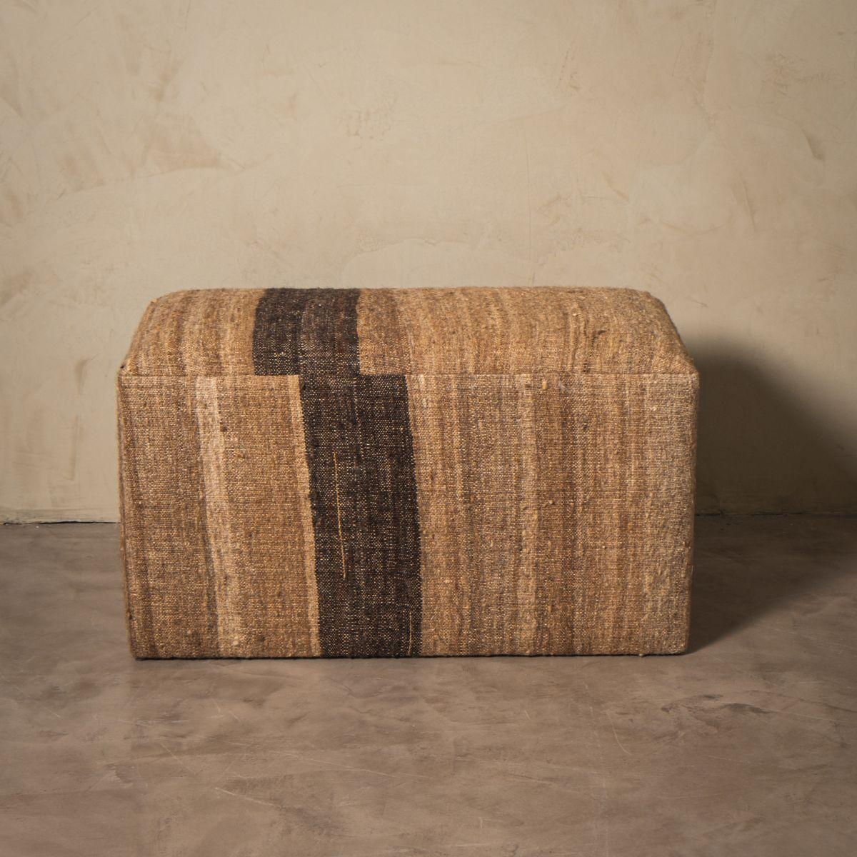 Custom Gemini Kilim Ottoman For Sale 1