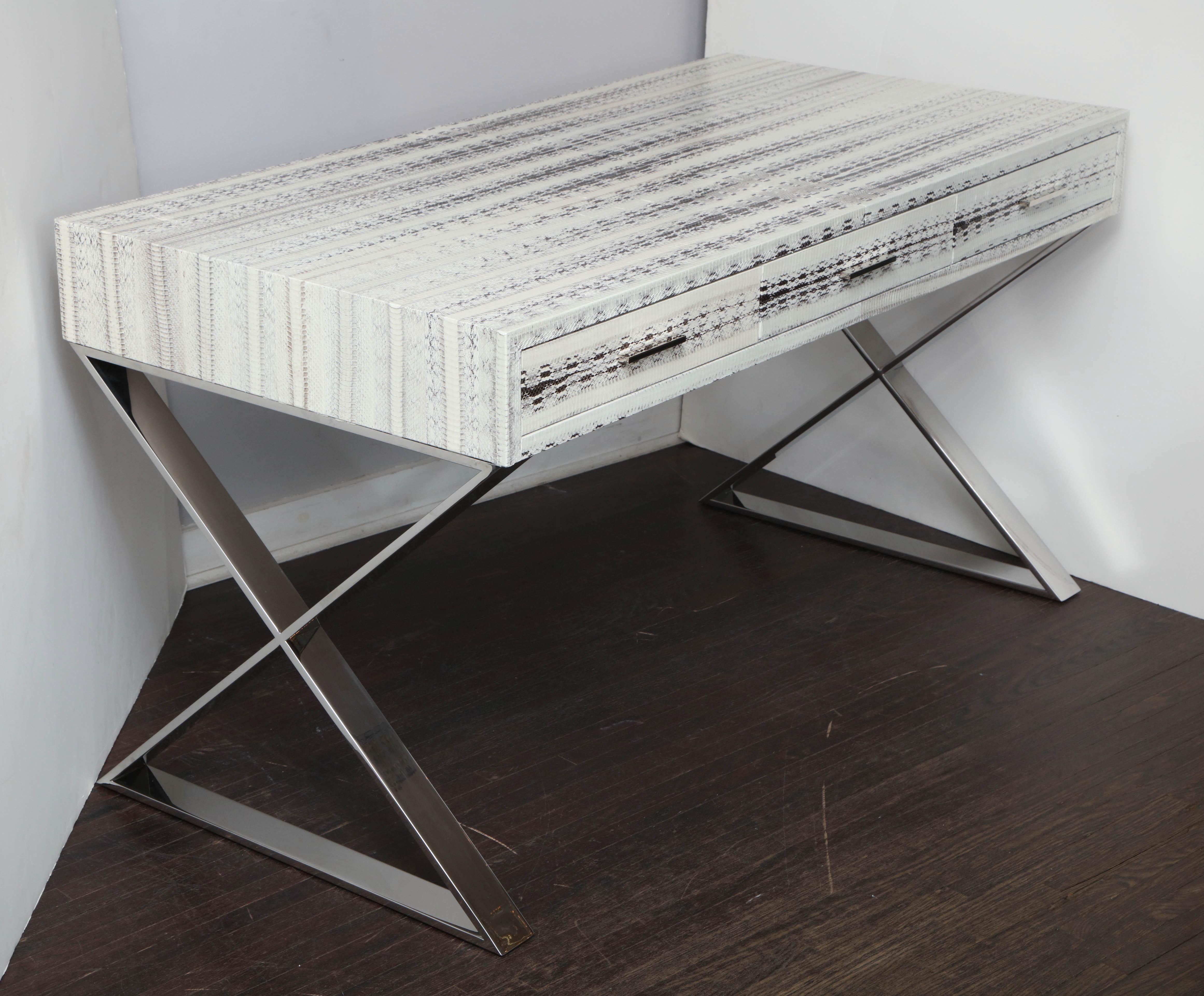 stainless steel writing desk