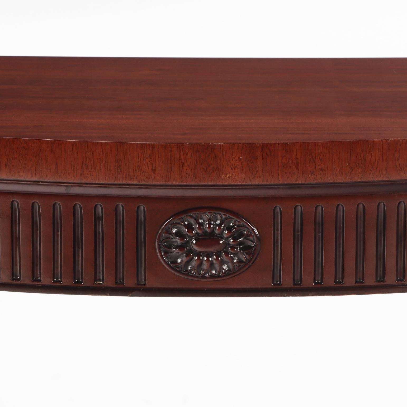 South American Custom Georgian-Style Mahogany Console Table, C. 1960. For Sale