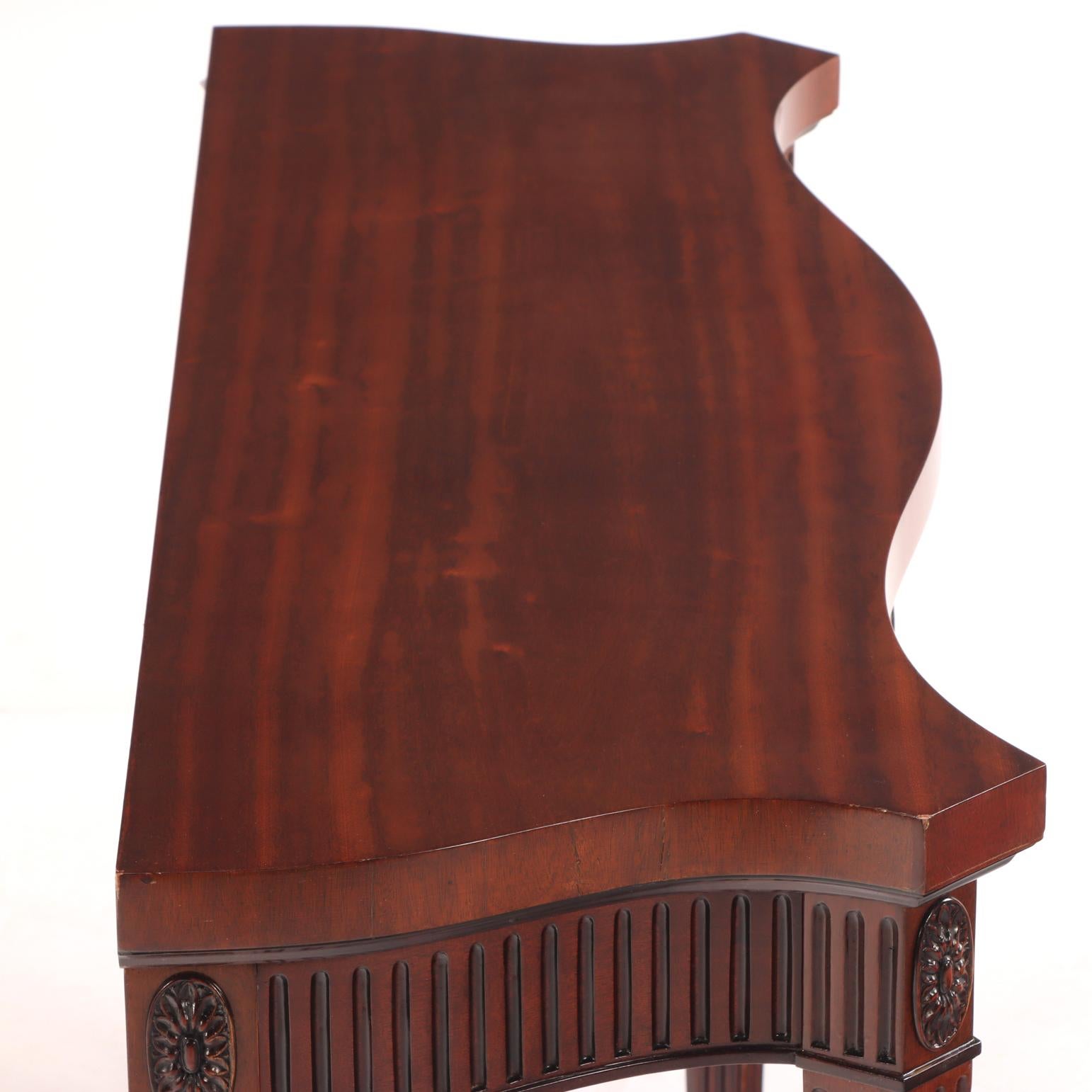 20th Century Custom Georgian-Style Mahogany Console Table, C. 1960. For Sale