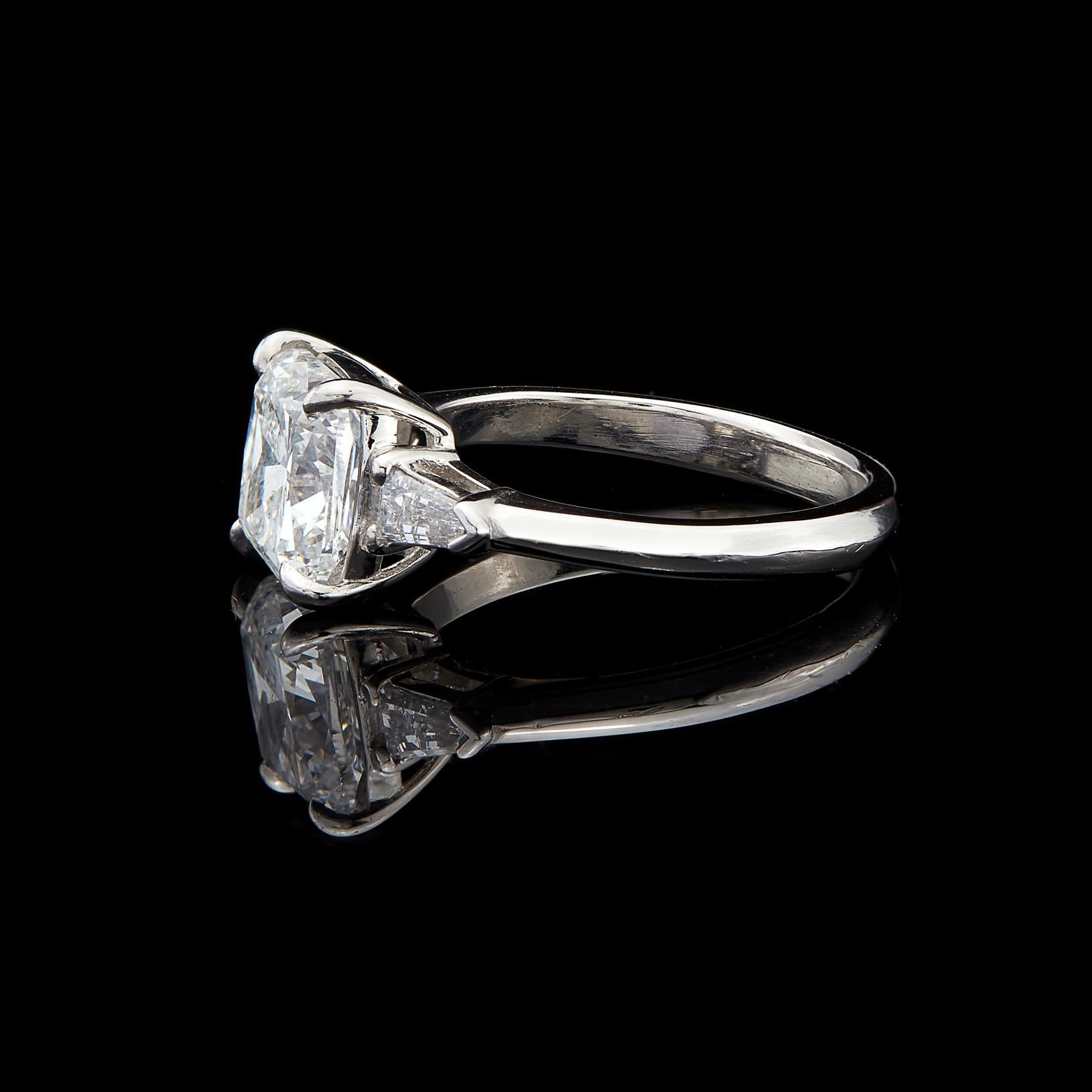custom cushion cut engagement rings