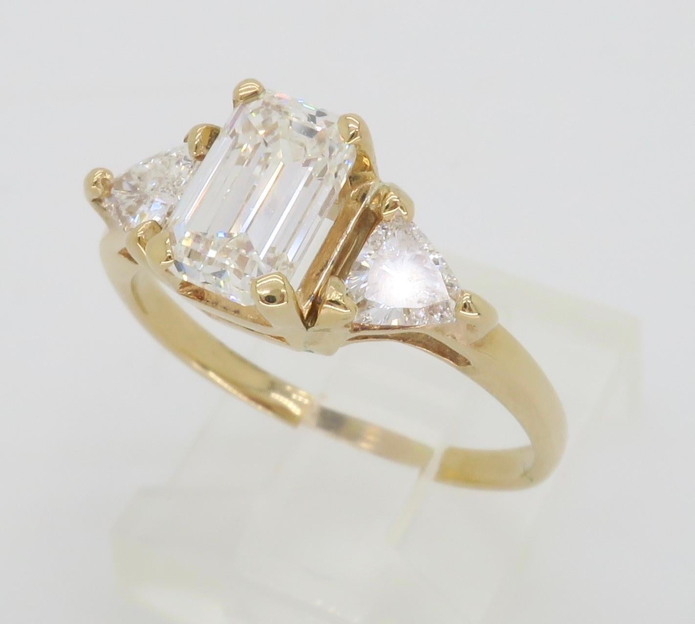 Custom GIA Certified 1.73CTW Three Stone Diamond Engagement Ring 10