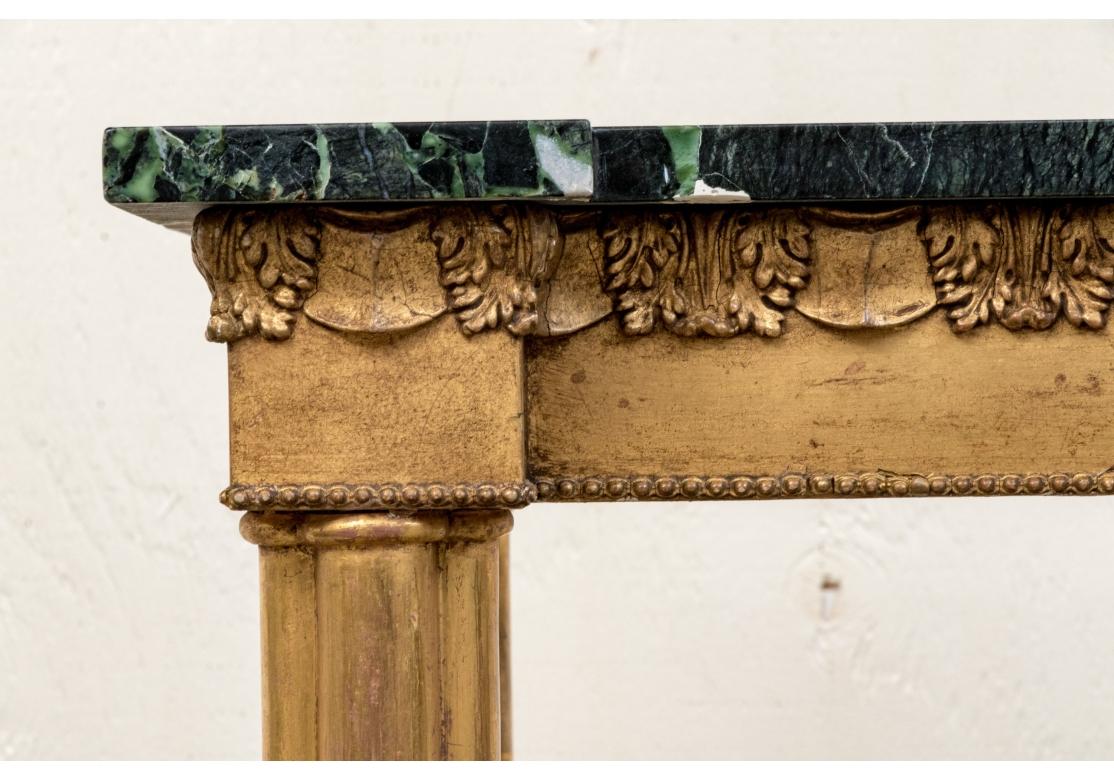 Custom Gilt Column Marble Top Console Table 7
