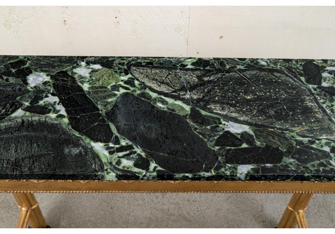 Custom Gilt Column Marble Top Console Table 8