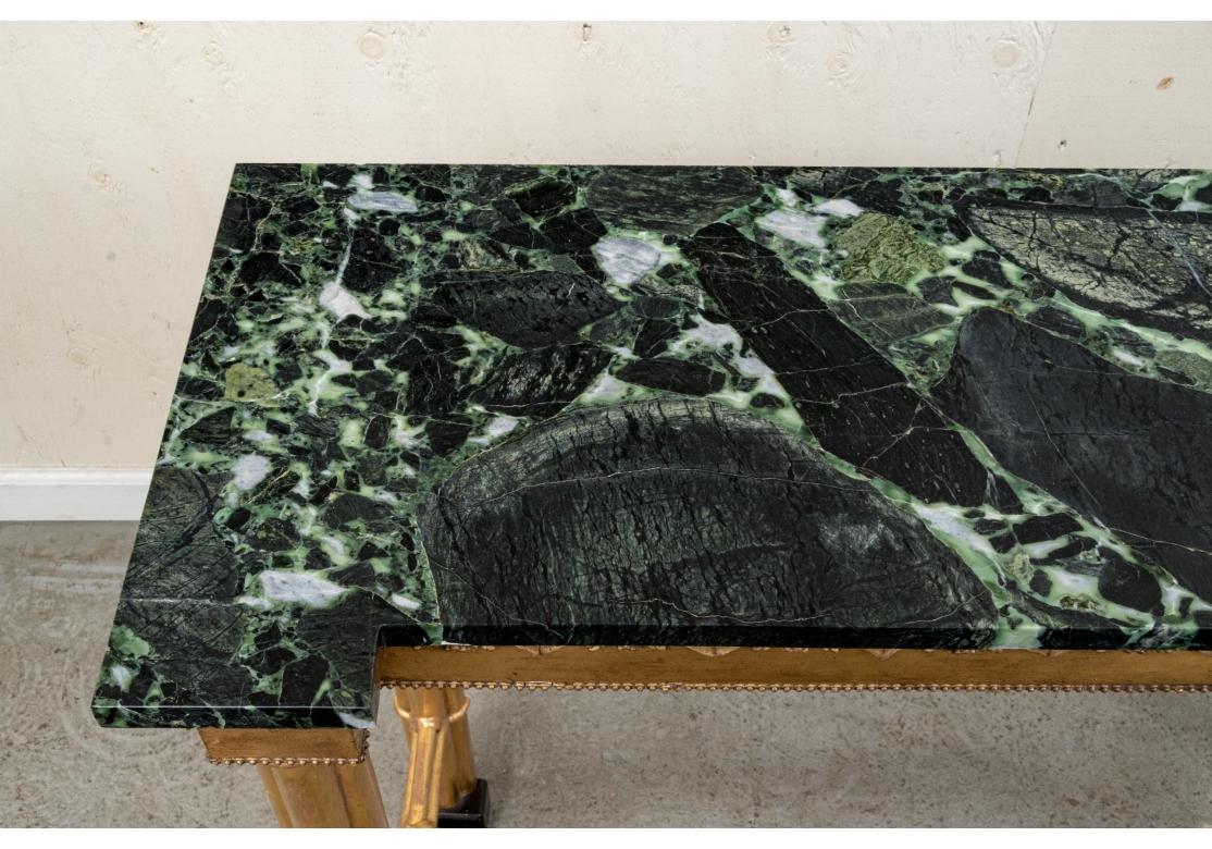 Custom Gilt Column Marble Top Console Table 3