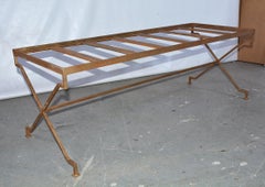 Custom Gilt Wrought Iron Bench Frame or Coffee Table Base