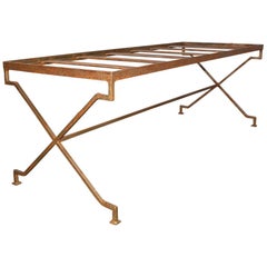 Custom Gilt Wrought Iron Bench Frame or Coffee Table Base