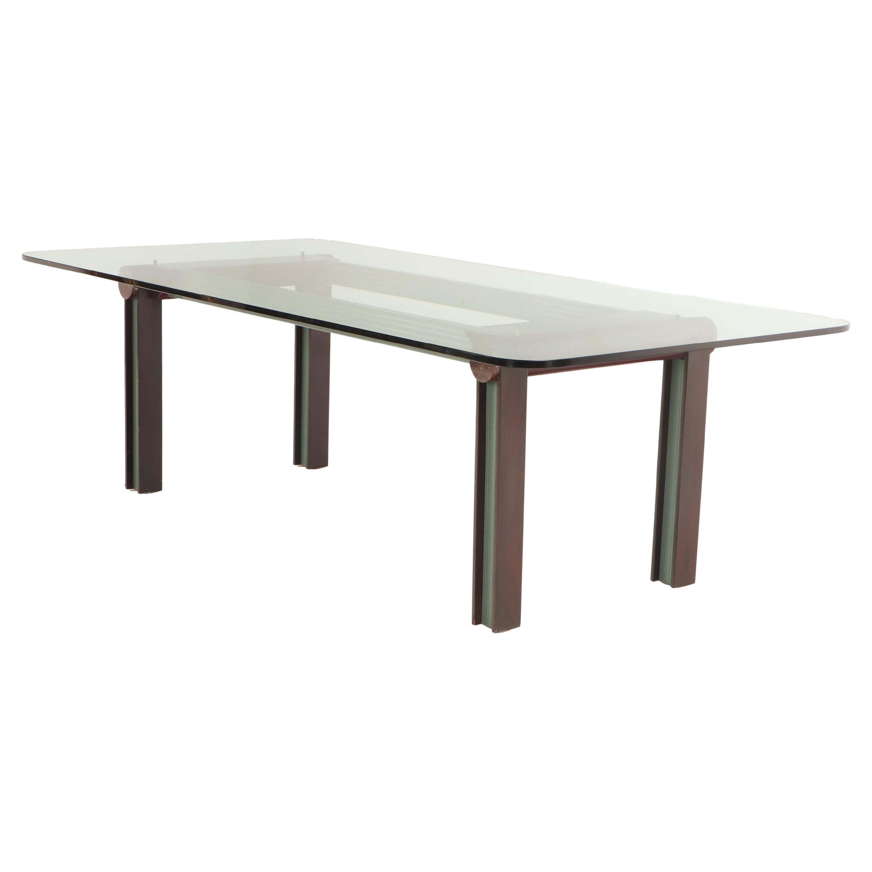 Unique Glass and Marble Art Deco Dining Table
