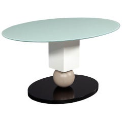 Custom Glass Top Modern Dining Table by Carrocel