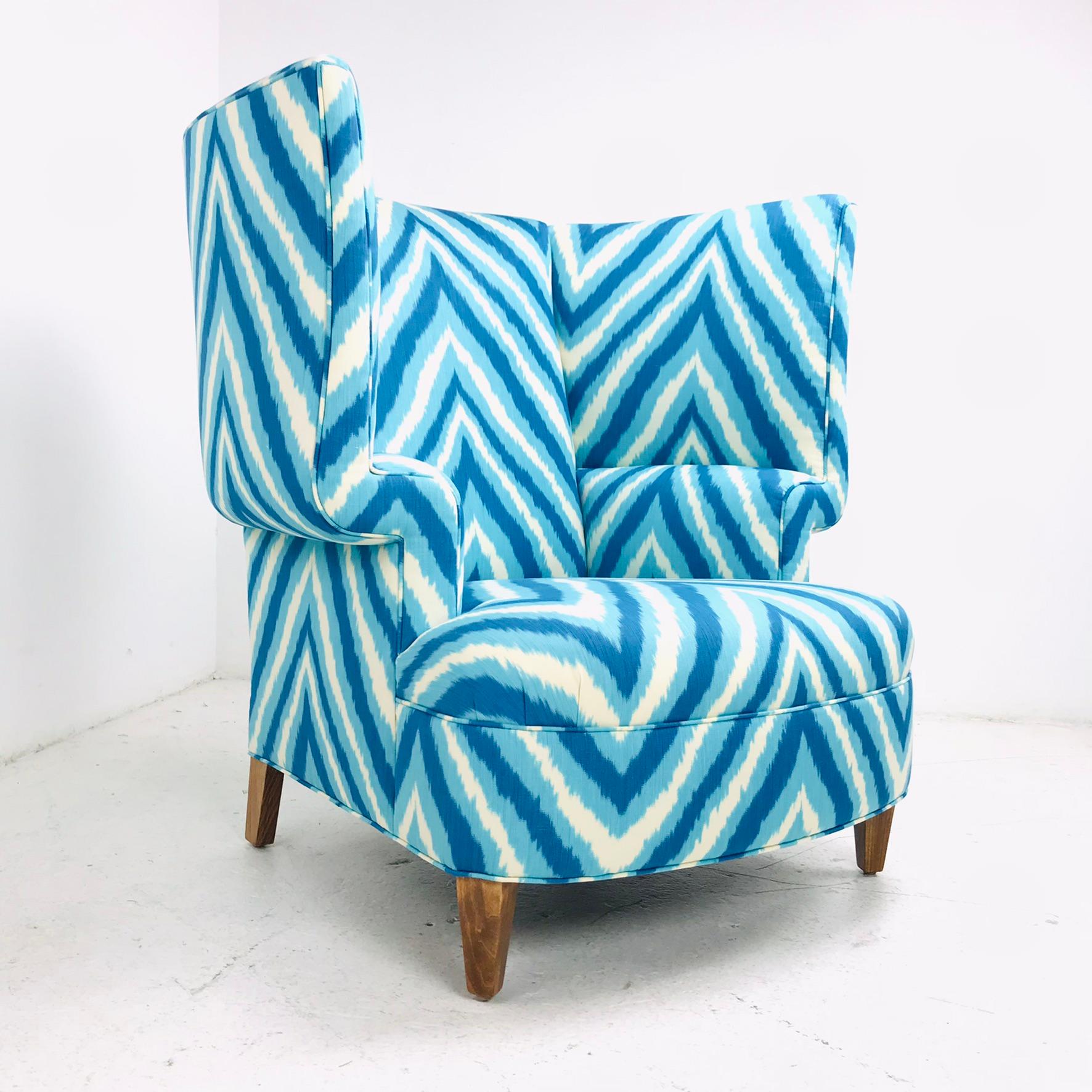 Mid-Century Modern Custom Glenwood Wing Chair For Sale