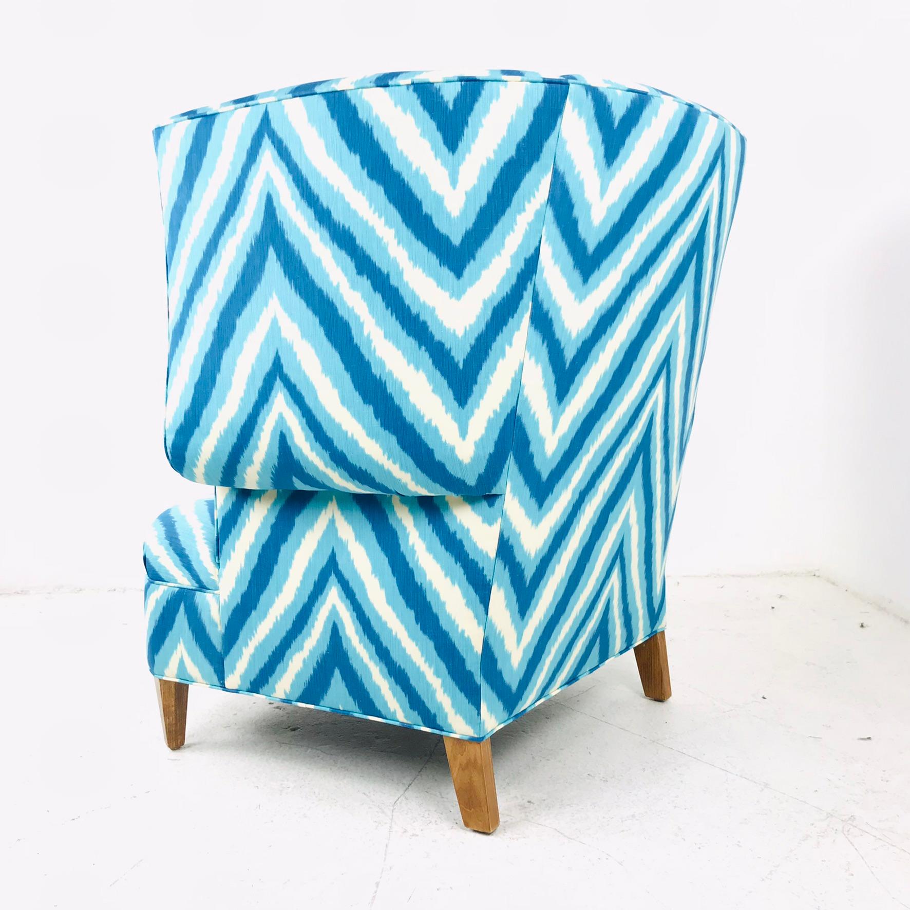 Upholstery Custom Glenwood Wing Chair For Sale