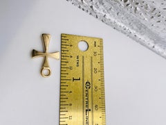 Custom Gold Cross Dangle Earrings