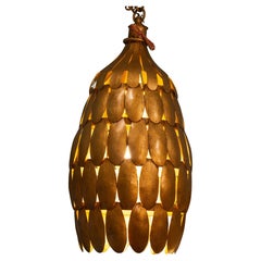 Custom Gold Leafed Salvadori-Style  "Artichoke" Pendant
