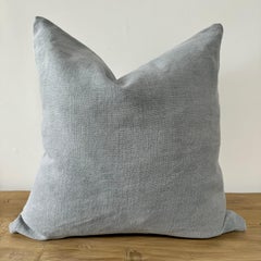 Almohada personalizada de lino lavado gris Stone con inserto de plumas de plumón