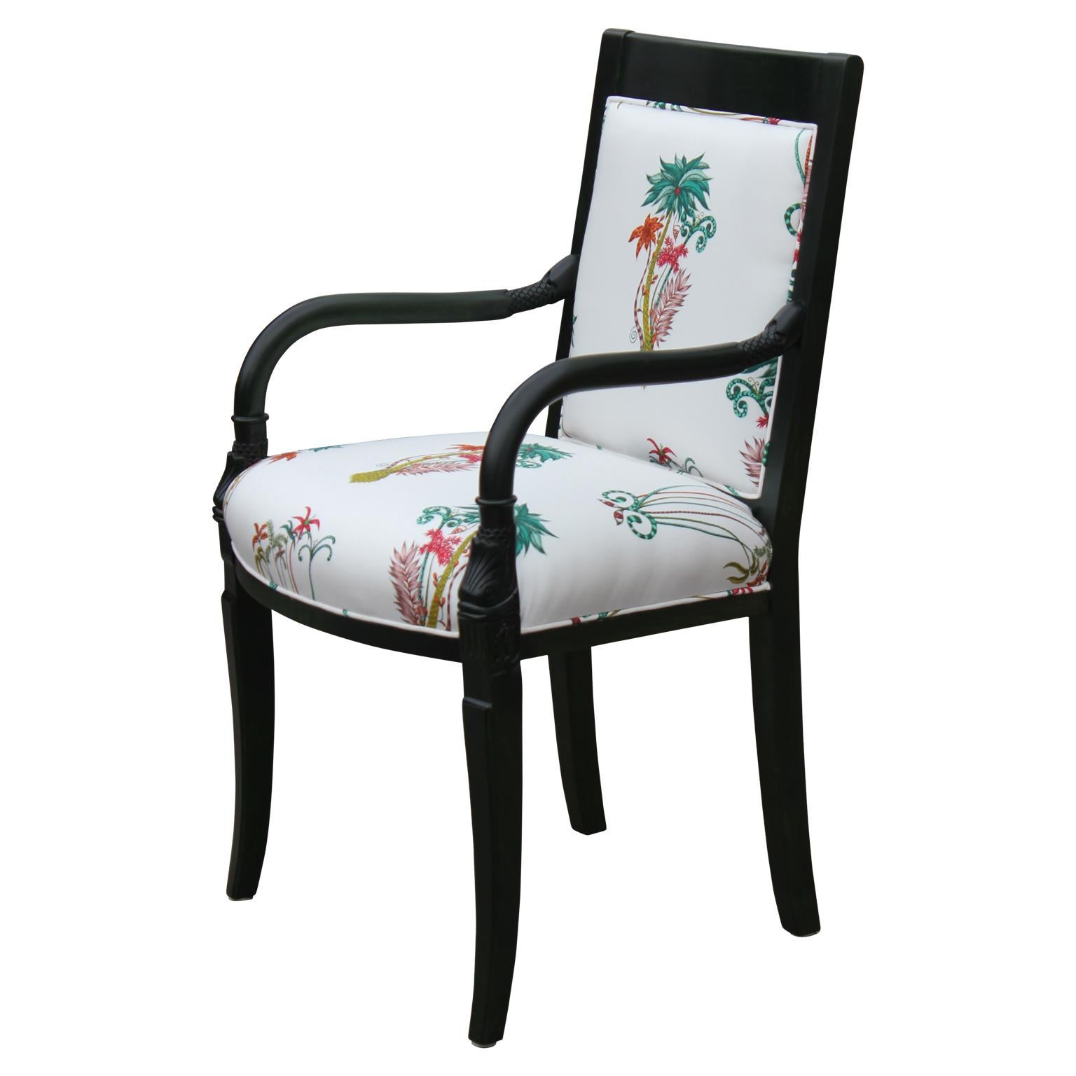 palm tree upholstered chair