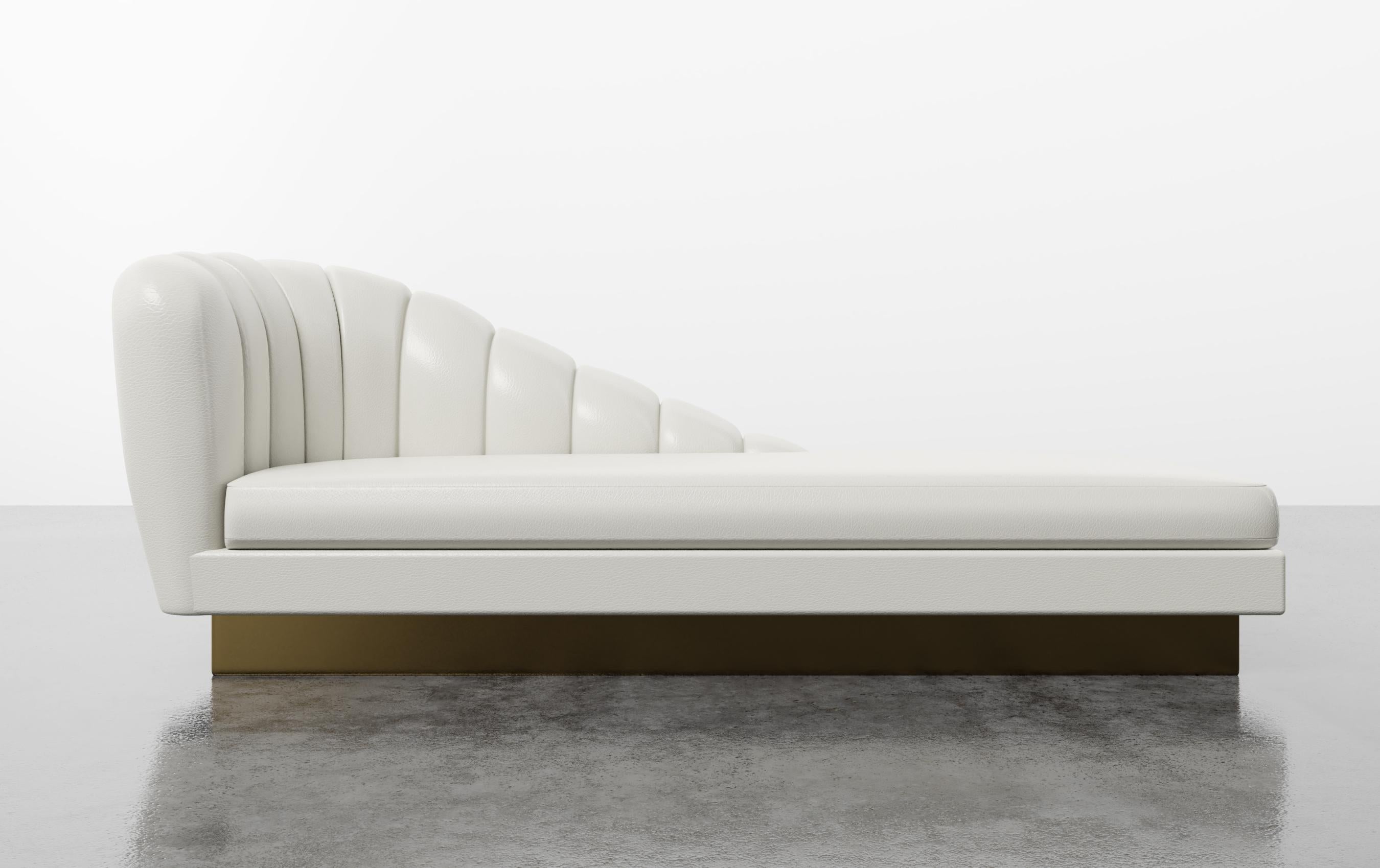 Contemporary CUSTOM GUINEVERE CHAISE - Modern Asymmetrical Velvet Chaise
